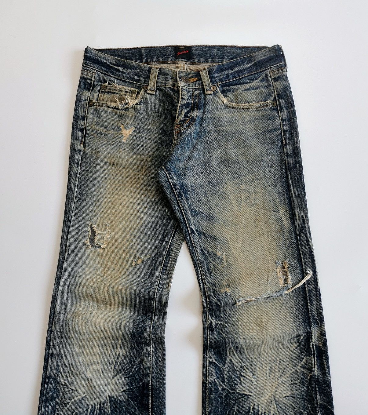 JACKROSE Bootcut Flare Mudmax Jackrose Thrashed Jeans ERD Grunge Size US 30 / EU 46 - 3 Thumbnail