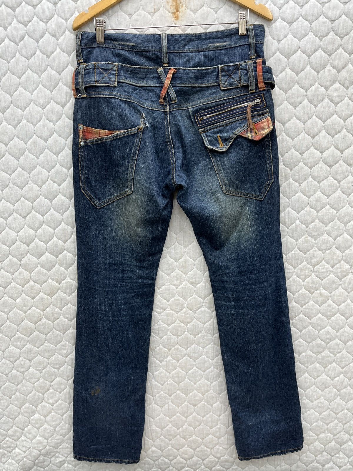 Japanese Brand 🔥🔥🔥ARCHIVE WILD KHAKIS DOUBLE WAIST DENIM Size US 33 - 4 Thumbnail