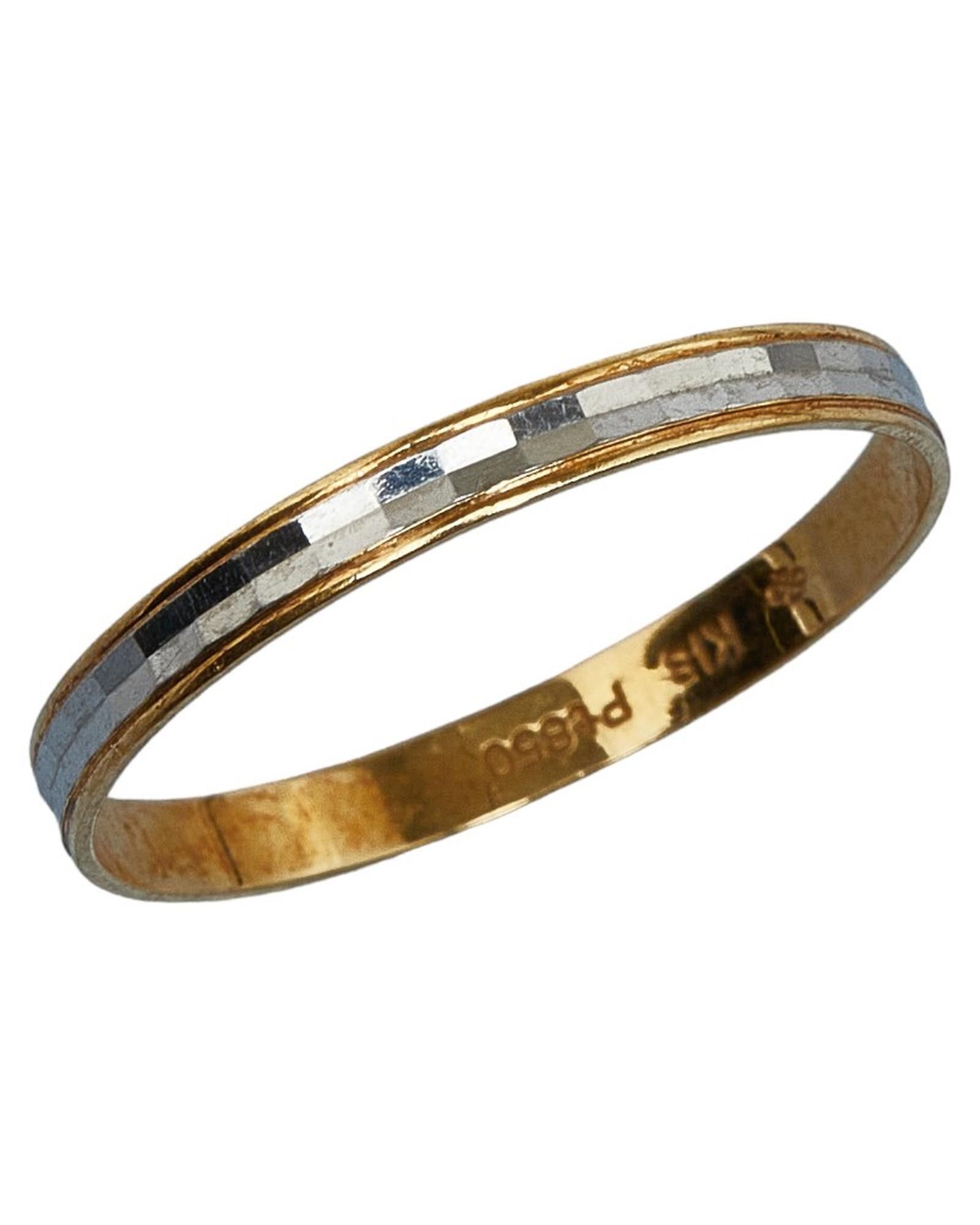 image of 18K Gold & Platinum Ring In Ab Condition, Women's