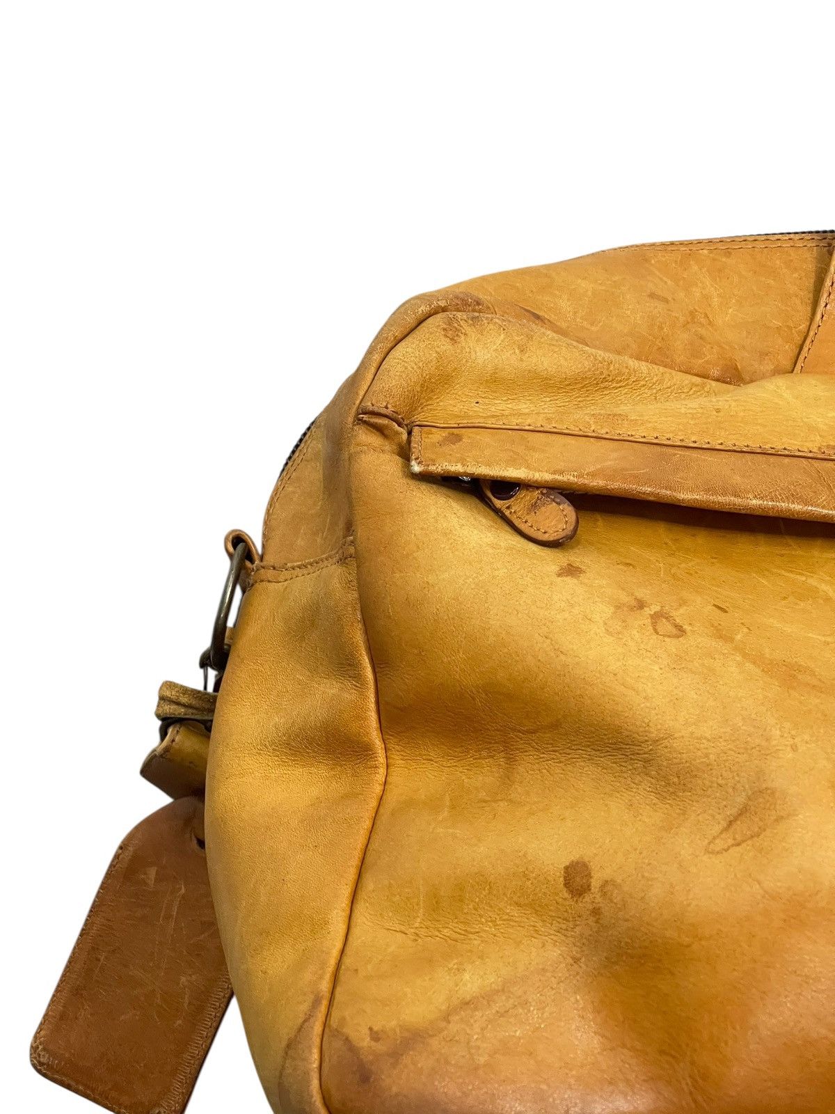 Genuine Leather Full Leather Beauty Patina Vtg TR Travel Duffle Bag 7🟩 Size ONE SIZE - 14 Thumbnail