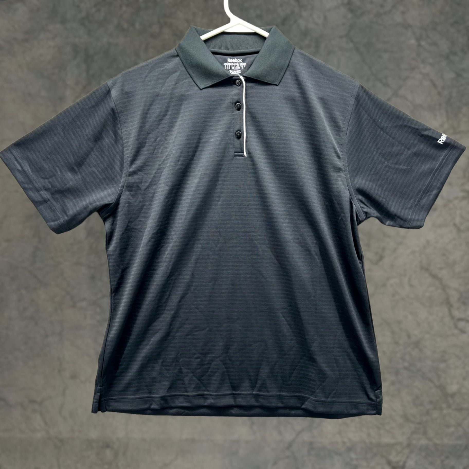 Reebok Reebok Polo Shirt Mens L Black Short Sleeve Button Collared Golf Activewear Casual Size US L / EU 52-54 / 3 - 1 Thumbnail