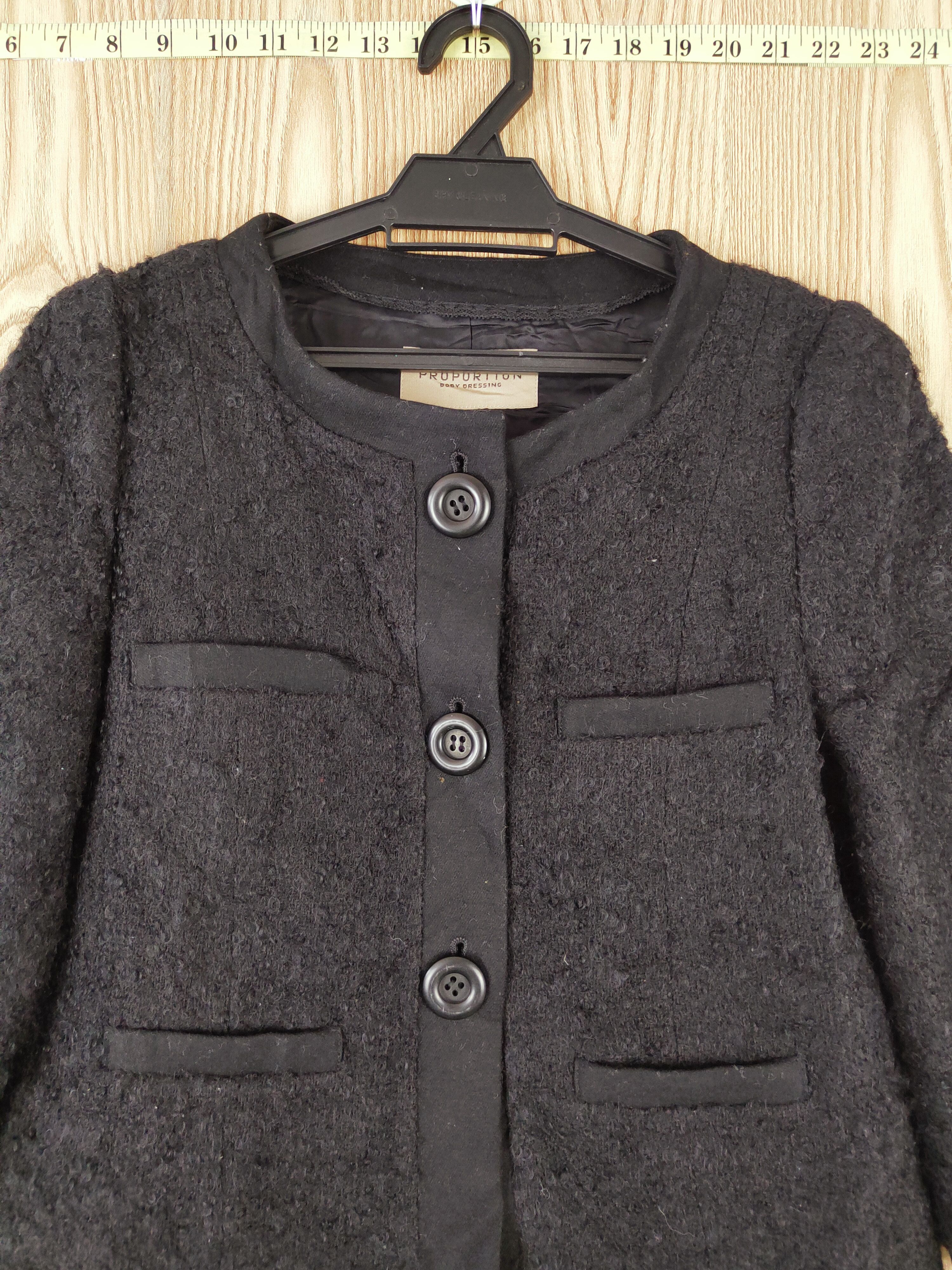 Japanese Brand × Vintage Avant-garde design 💥 Proportion Black Wool Jackets Size S / US 4 / IT 40 - 2 Thumbnail