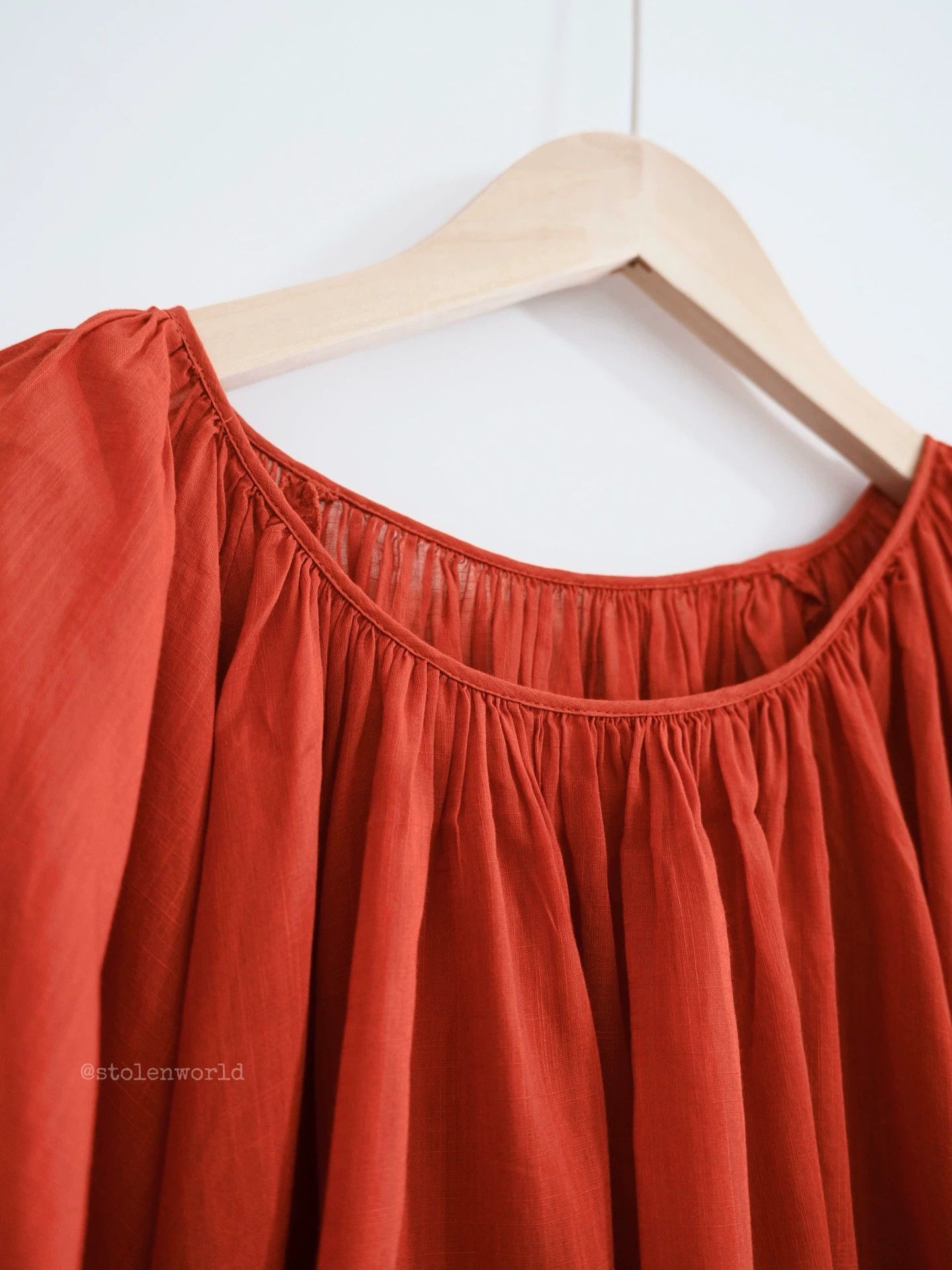 Kapital Kapital Vintage Rust Red Lantern Sleeve Blouse Women's Size S / US 4 / IT 40 - 3 Thumbnail