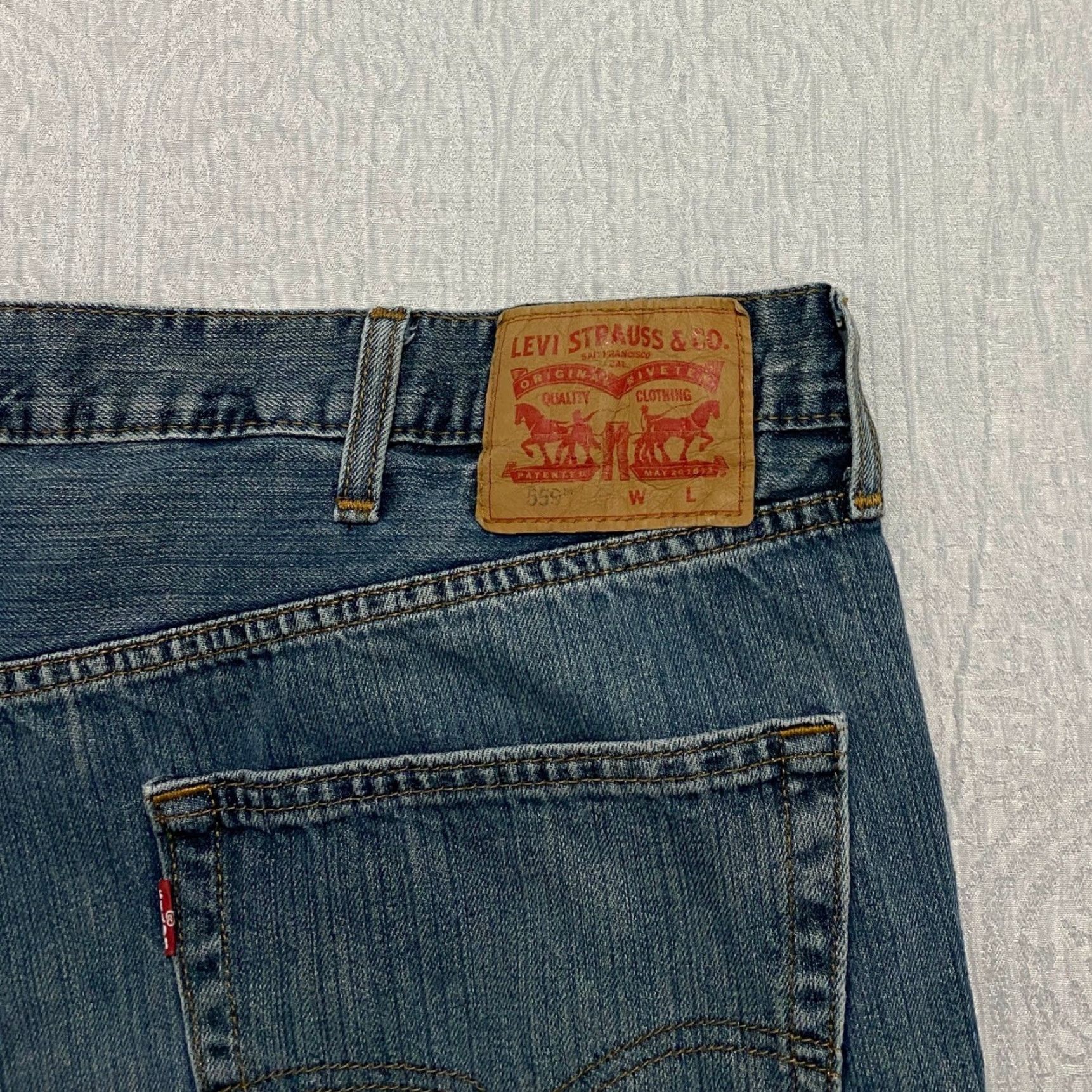 Levi's Levi's 559 Jeans Mens Size 44 Relaxed Straight Leg Blue Denim Pants Size US 44 / EU 60 - 3 Thumbnail
