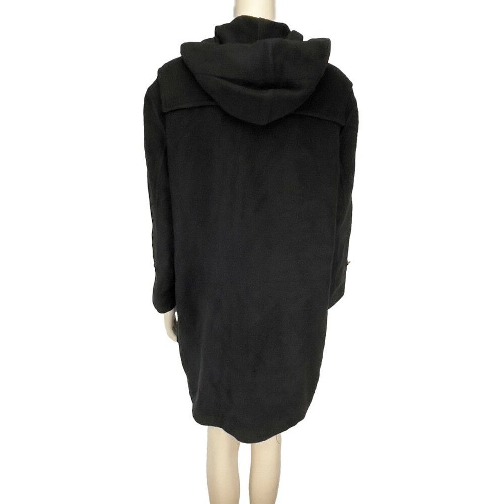 Sonia Rykiel SONIA RYKIEL Fleece Hooded Black Straight fit Coat Size M / US 6-8 / IT 42-44 - 7 Thumbnail