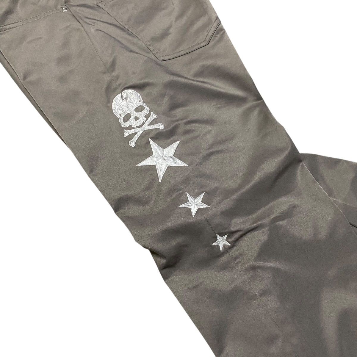 Japanese Brand DANCE WITH DRAGON Denim Shine Skull Embroidery Jeans Size US 34 / EU 50 - 15 Thumbnail