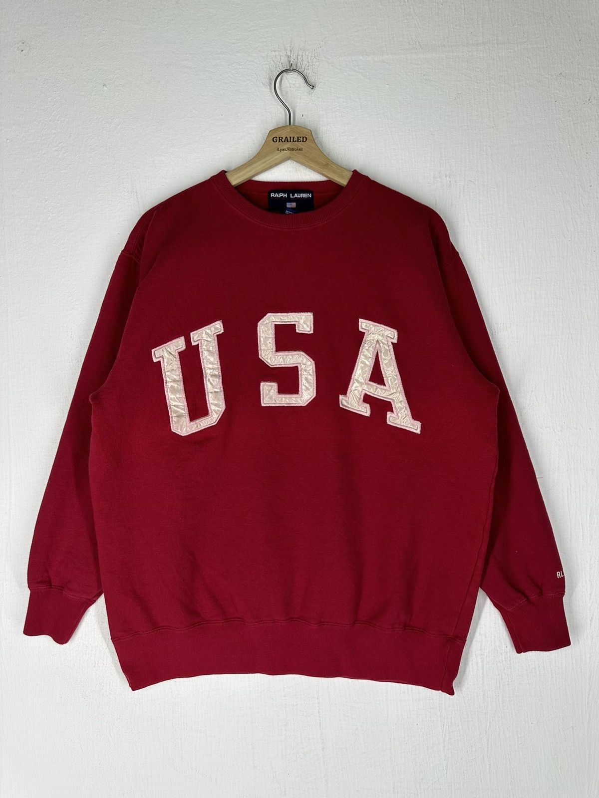 Polo Ralph Lauren × Ralph Lauren Vintage Ralph Lauren Polo Sport USA Spellout Logo Sweatshirt Size US M / EU 48-50 / 2 - 1 Thumbnail