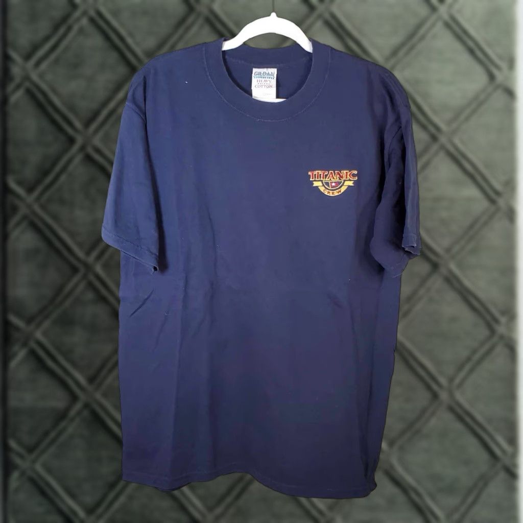 Gildan VINTAGE Titanic Crew T Shirt Embroidered Navy Large L Mens Size US L / EU 52-54 / 3 - 1 Thumbnail