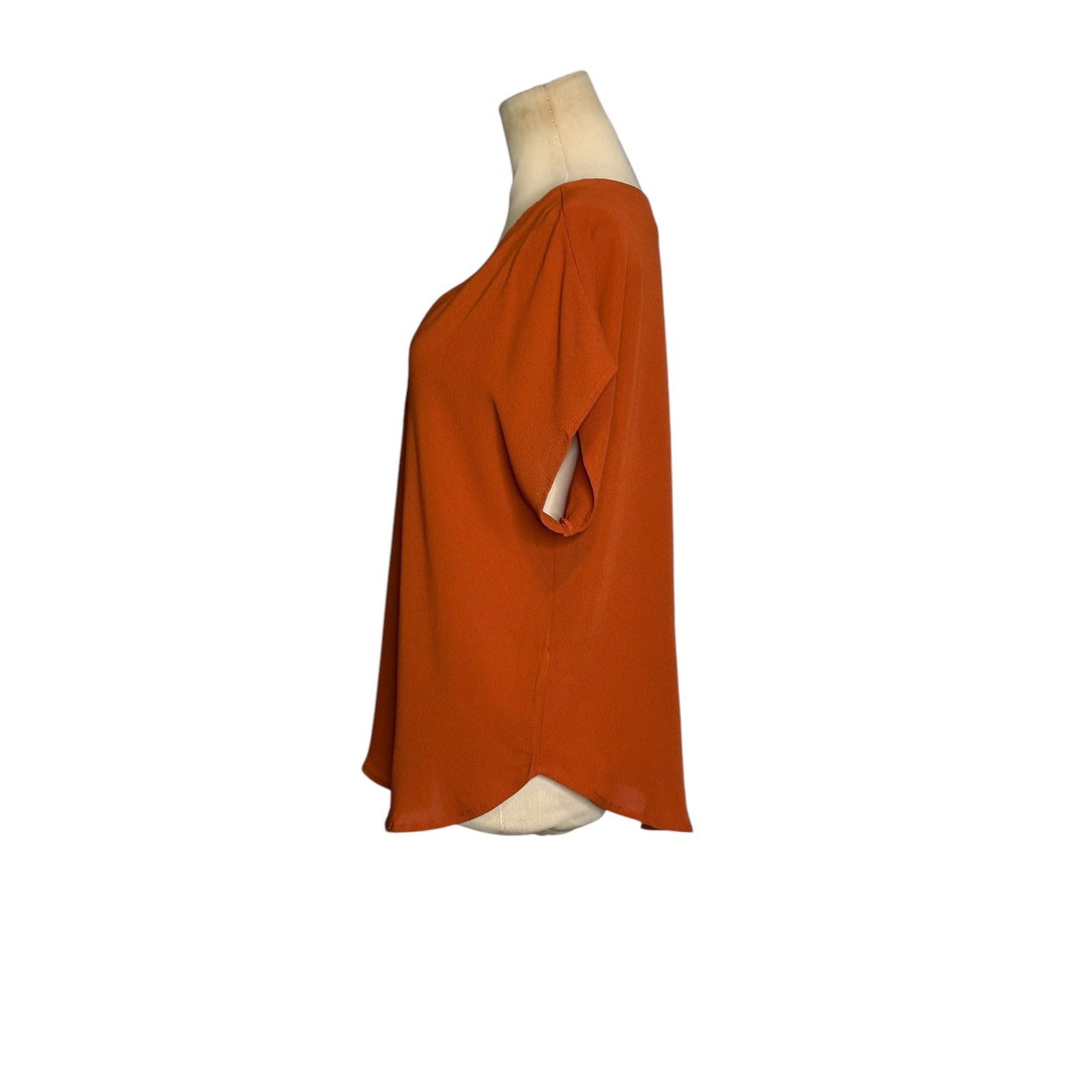 Forever 21 Forever 21 rust orange v neck short sleeves blouse size s Size S / US 4 / IT 40 - 7 Thumbnail