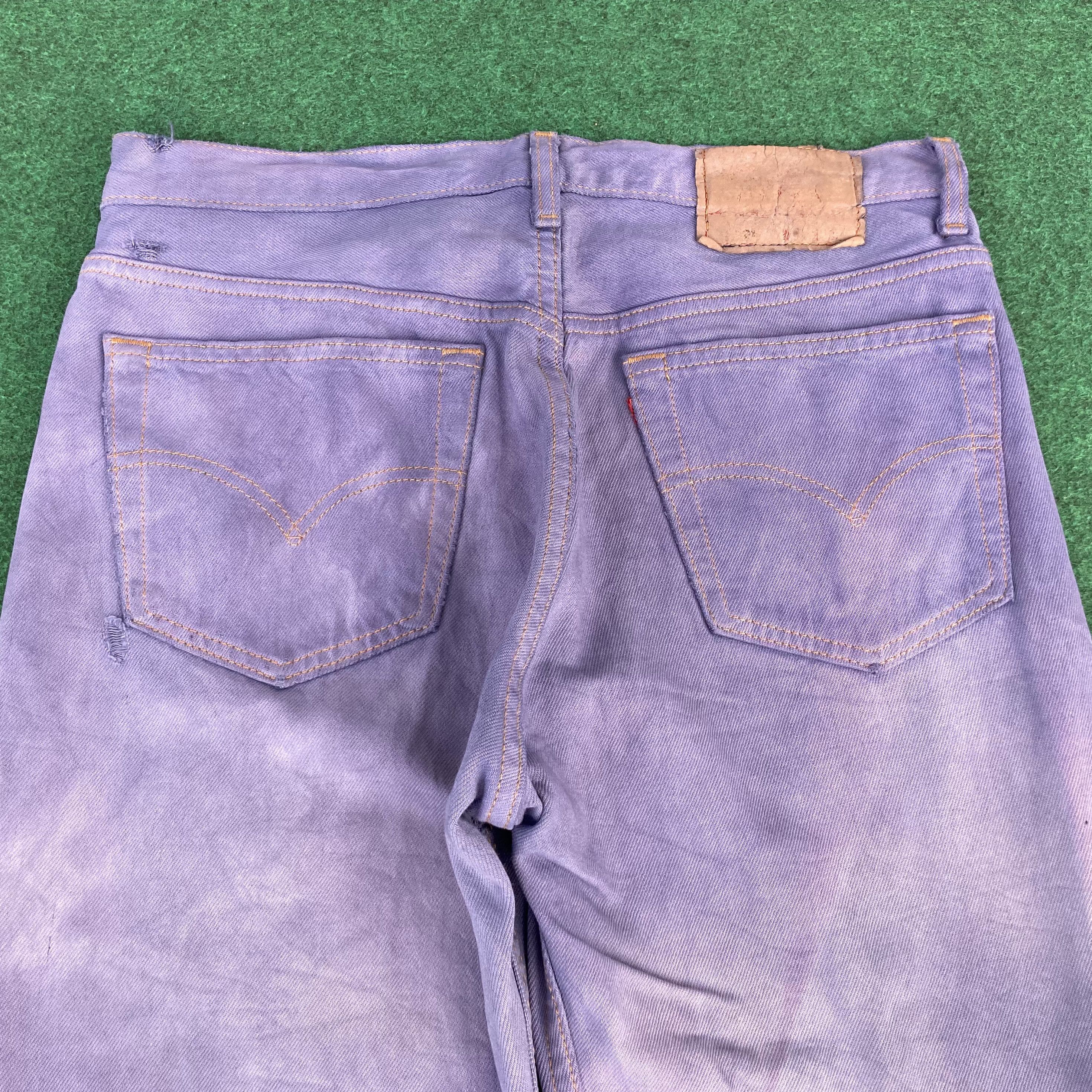 Levi's Size 31x32 Vtg 90’s Levis 501 Tie dye Denim Jeans Size US 31 - 15 Thumbnail