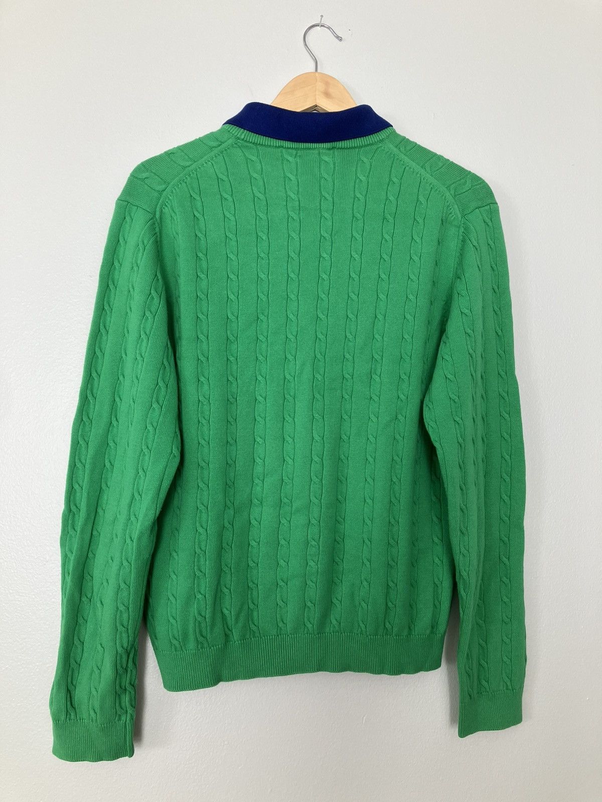 Fred Perry × Raf Simons Cable collared cotton sweater Size US M / EU 48-50 / 2 - 2 Thumbnail