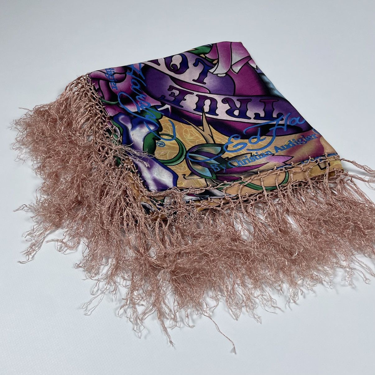 Ed Hardy Ed Hardy Christian Audigier Silk Scarf “Kill love slowly” Size ONE SIZE - 4 Thumbnail