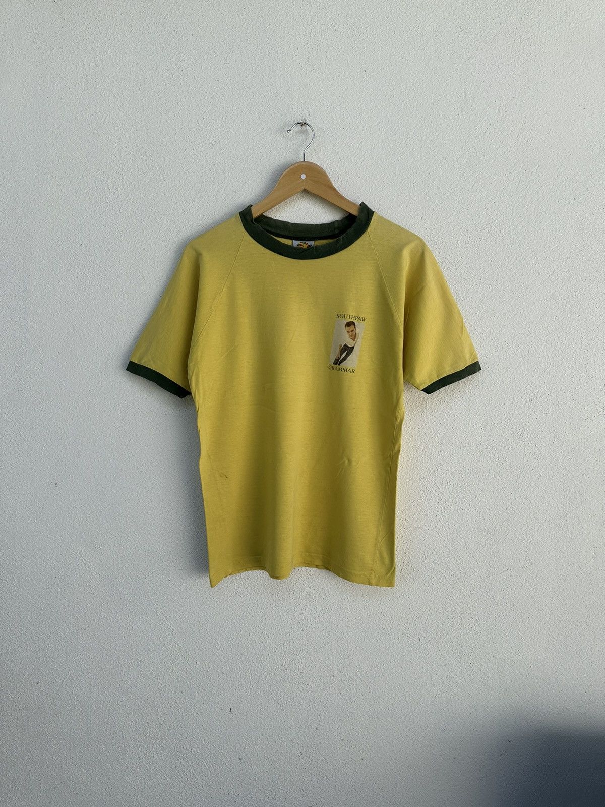 image of Band Tees x Morrissey Vintage Morrissey 95’S Uk Promo T Shirt in Yellow, Men's (Size Large)