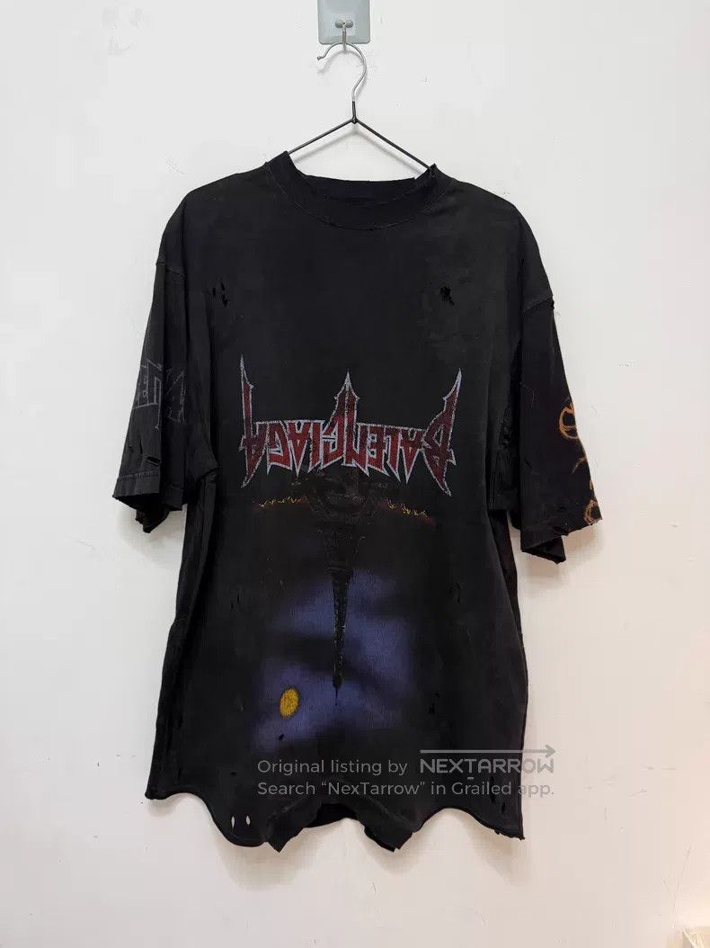 Balenciaga Balenciaga Reversed Night Scene Eiffel Tower Burnt Letter Size US M / EU 48-50 / 2 - 1 Thumbnail
