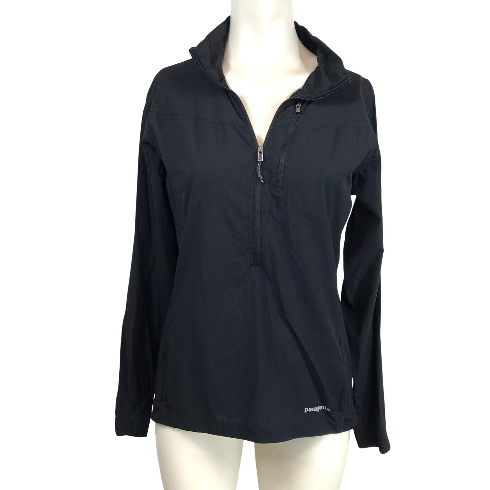 Patagonia Patagonia Womens Black Nylon Half Zip Pullover Jacket S Windbreaker Jacket Pullover Womens Black Nylon Half-Zip Pullover Jacket S Patagonia Size S / US 4 / IT 40 - 2 Thumbnail