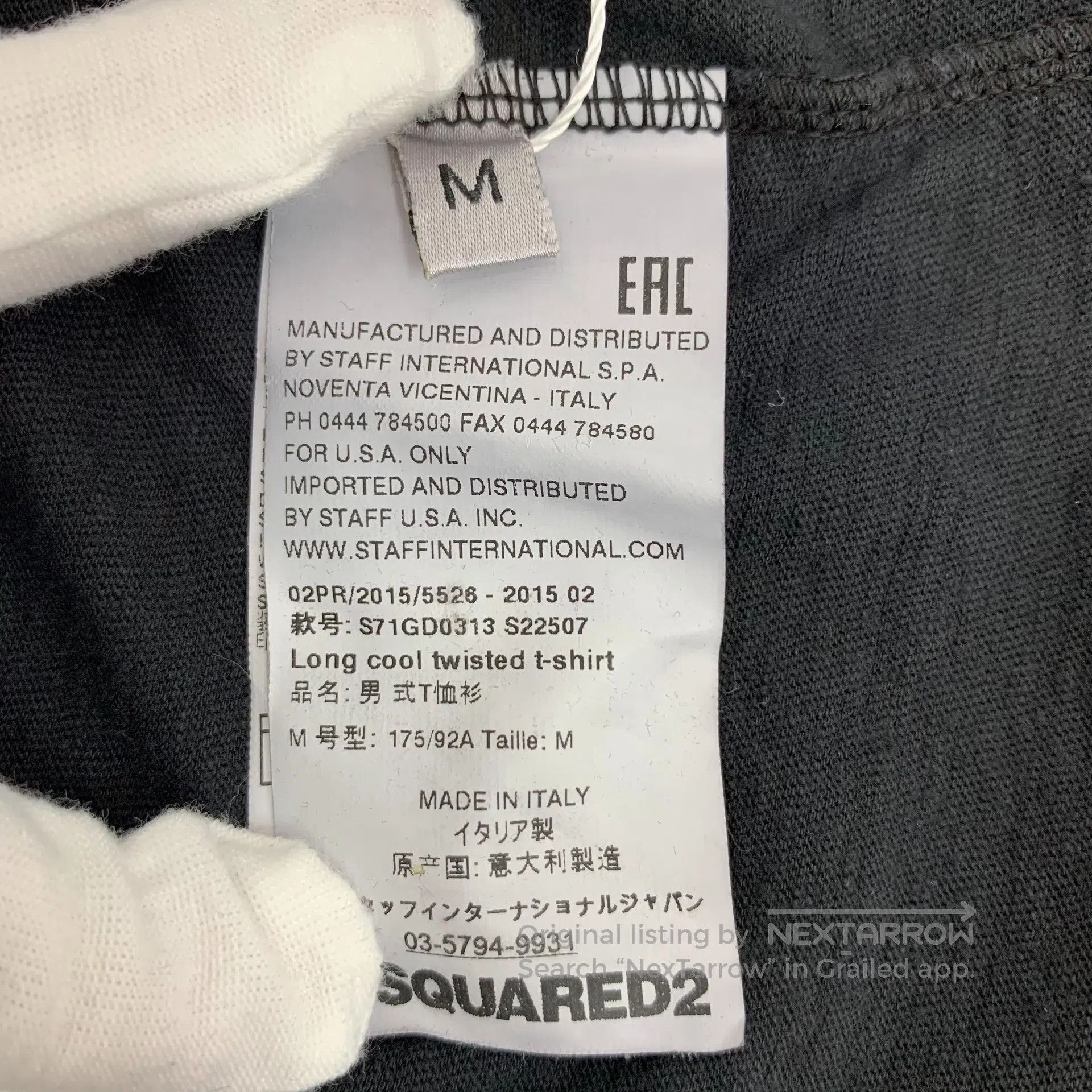 Dsquared2 Dsquared2 Black ripped letter American flag print cotton c Size US M / EU 48-50 / 2 - 8 Thumbnail