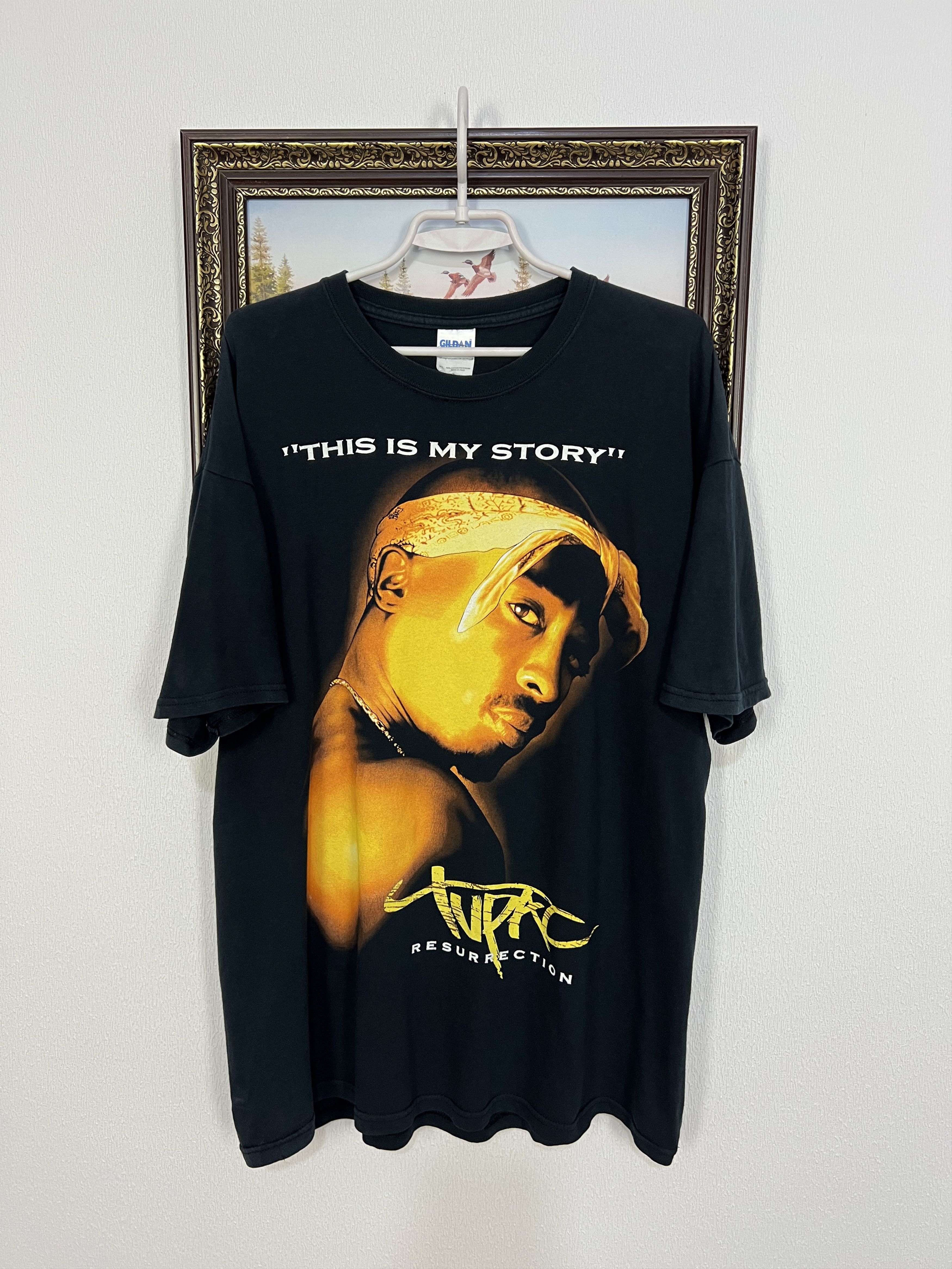 Vintage Rap Tee 2Pac Shirt Hip Hop Tupac Shakur Resurrection Shirt Size US XL / EU 56 / 4 - 1 Thumbnail