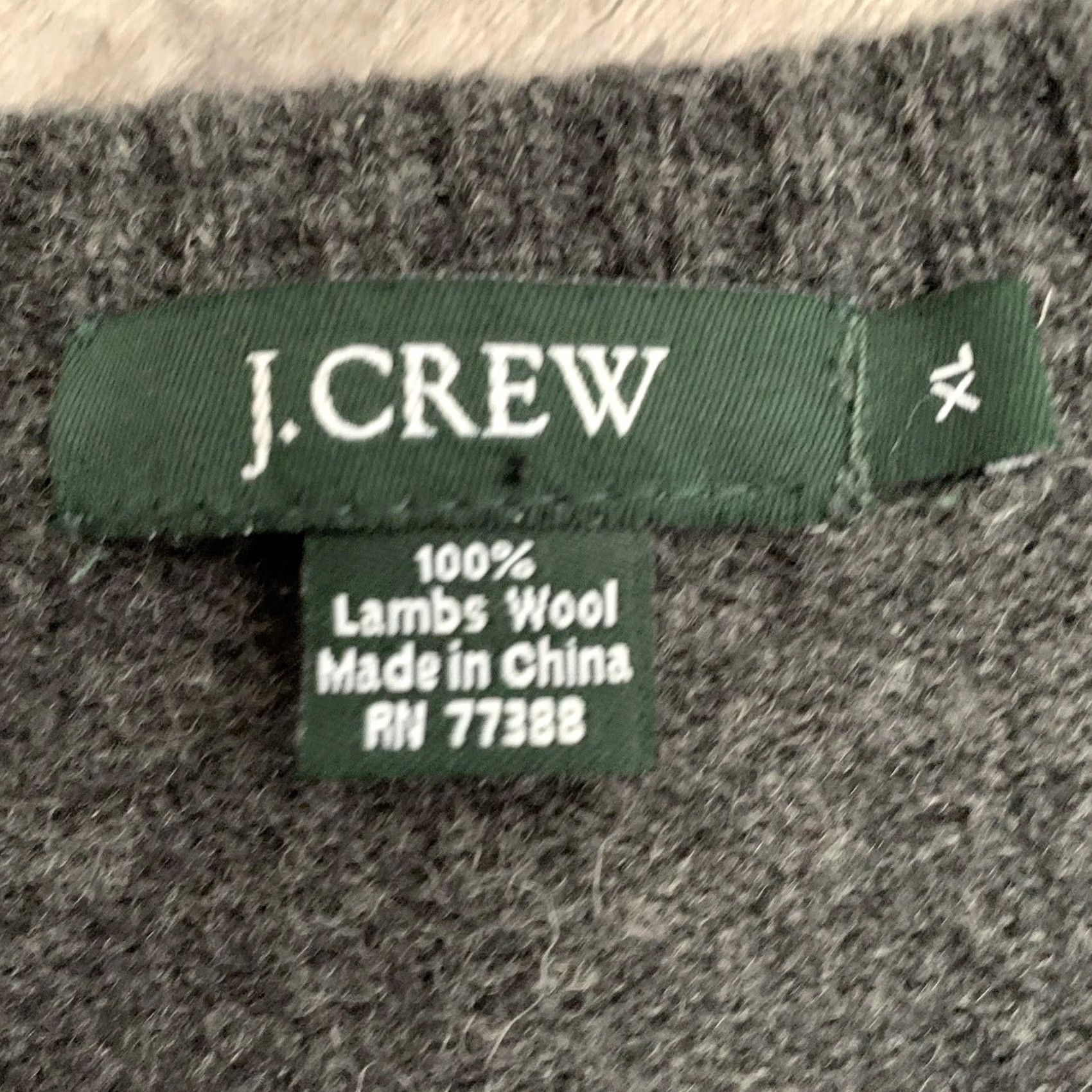 J.Crew VINTAGE J. Crew Sweater Mens XL Gray Red Argyle Lambs Wool V-Neck Pullover Dad Grandpa Size US XL / EU 56 / 4 - 2 Thumbnail