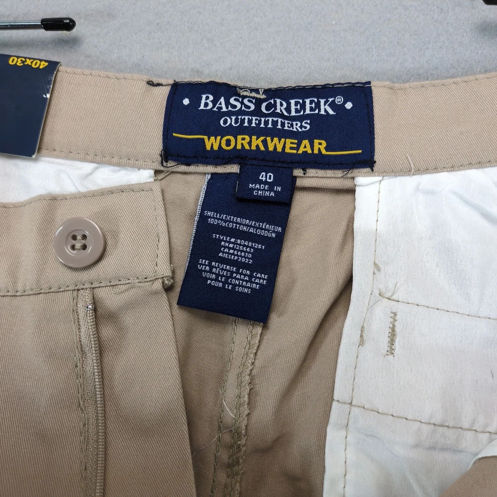 Other NWT Bass Creek Outfitters Khaki Workwear Cargo Pants 40x30 Size US 40 / EU 56 - 3 Thumbnail