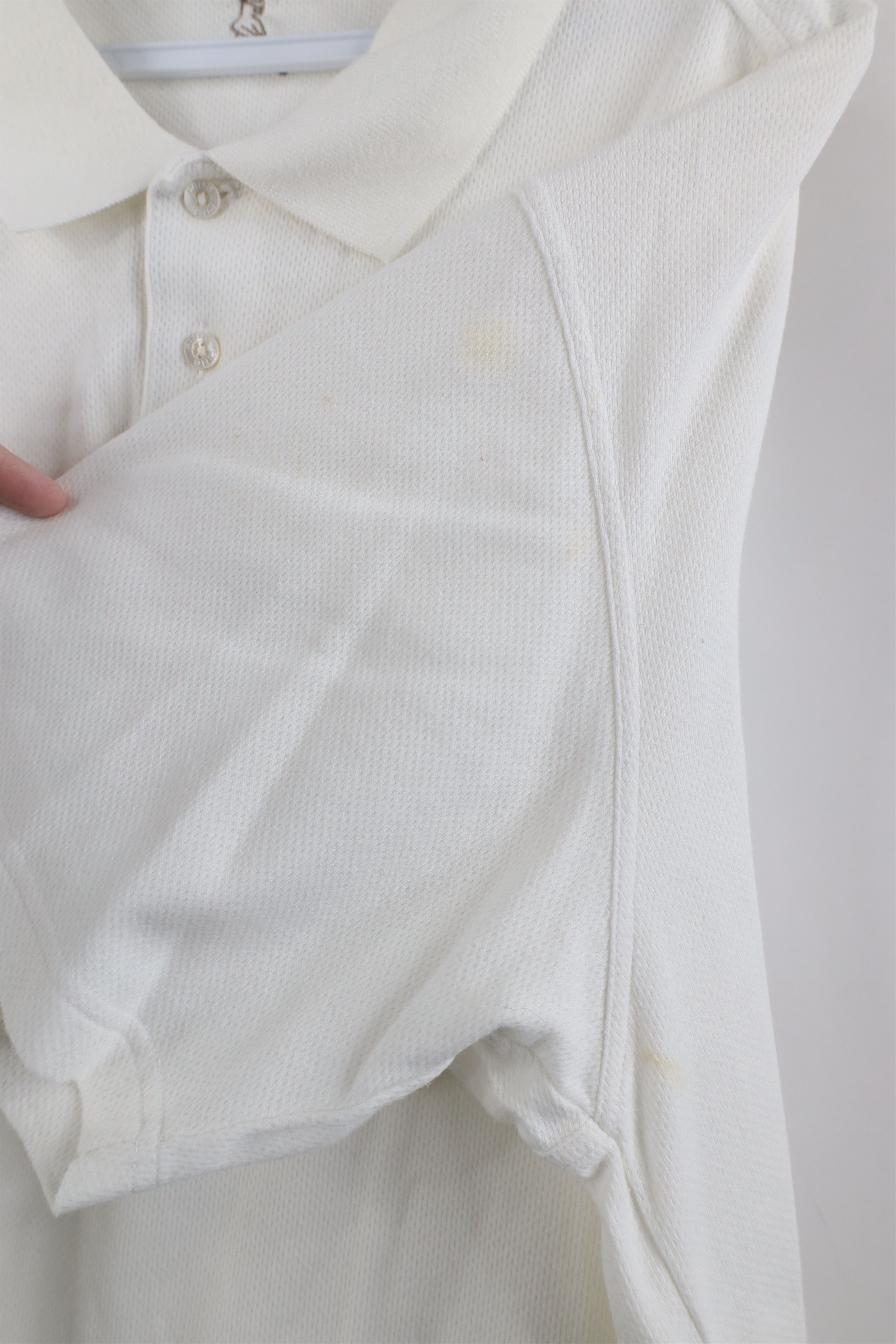 PING × Vintage Vintage 90s Ping Golf Thermal Knit Collared Polo Shirt White Size US L / EU 52-54 / 3 - 10 Thumbnail
