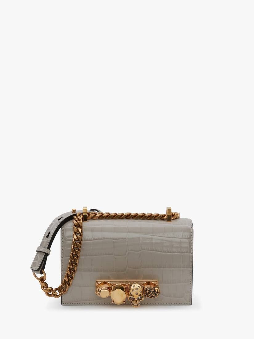 Alexander McQueen CC000025 Size: OS / Jewelled Satchel Mini Bag in Grey Size ONE SIZE - 1 Thumbnail