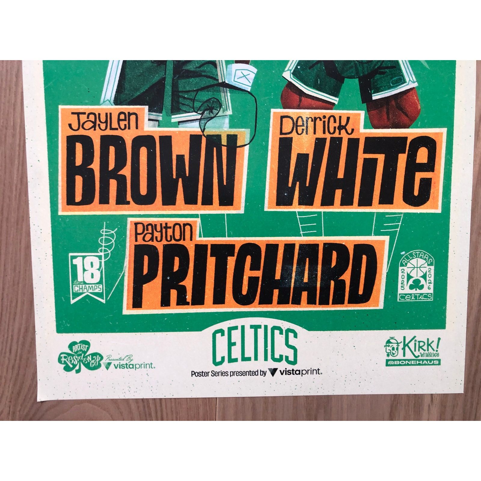 NBA Boston Celtics Artist Residency Poster Heavyweight Contender Size ONE SIZE - 3 Thumbnail