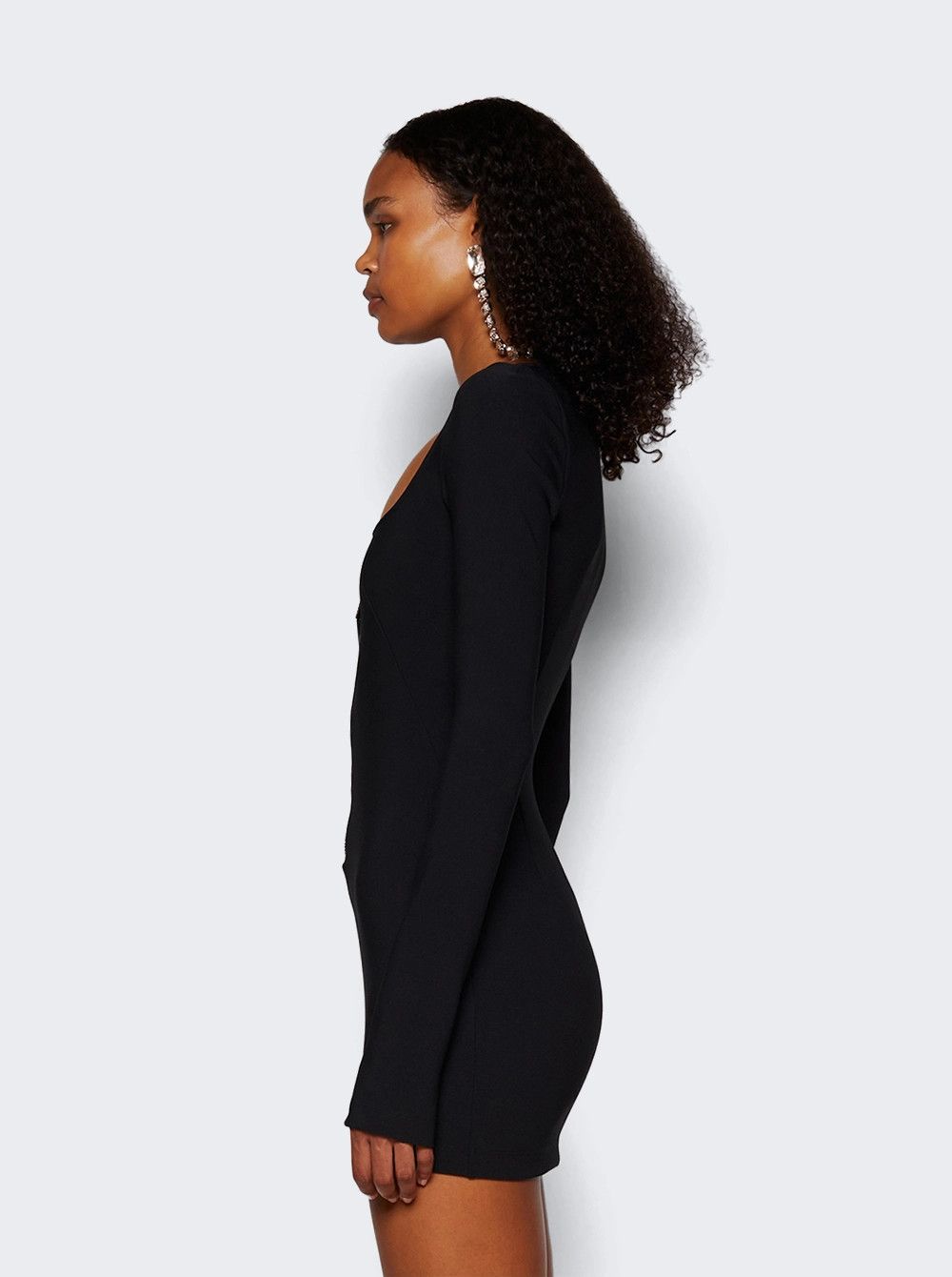 The Attico o1mle0526 Mini Dress in Black Size M / US 6-8 / IT 42-44 - 4 Thumbnail