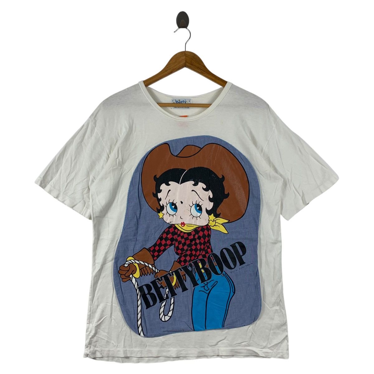 Cartoon Network × Vintage Vintage 90s BETTY BOOP cowboy printed tee Size US M / EU 48-50 / 2 - 1 Thumbnail