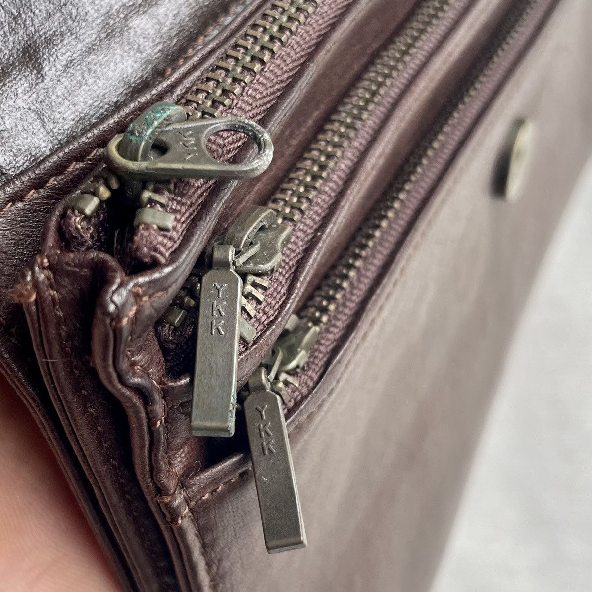 Leather × Other Dark Brown Leather Zipper Long Wallet/Purse Size ONE SIZE - 10 Thumbnail