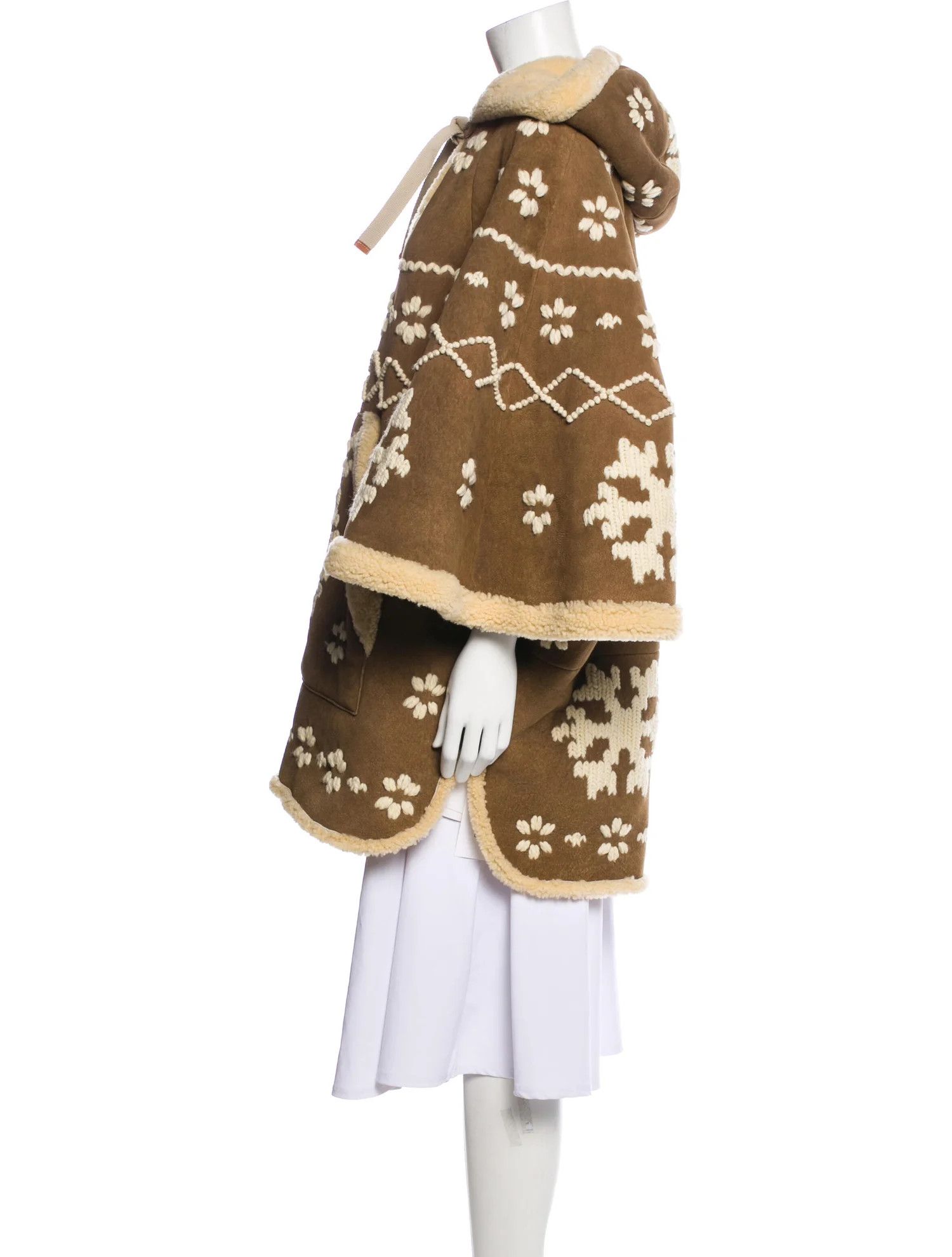 Celine o1bcso1str0924 Embroidered Shearling Baja Pullover Size M / US 6-8 / IT 42-44 - 2 Thumbnail