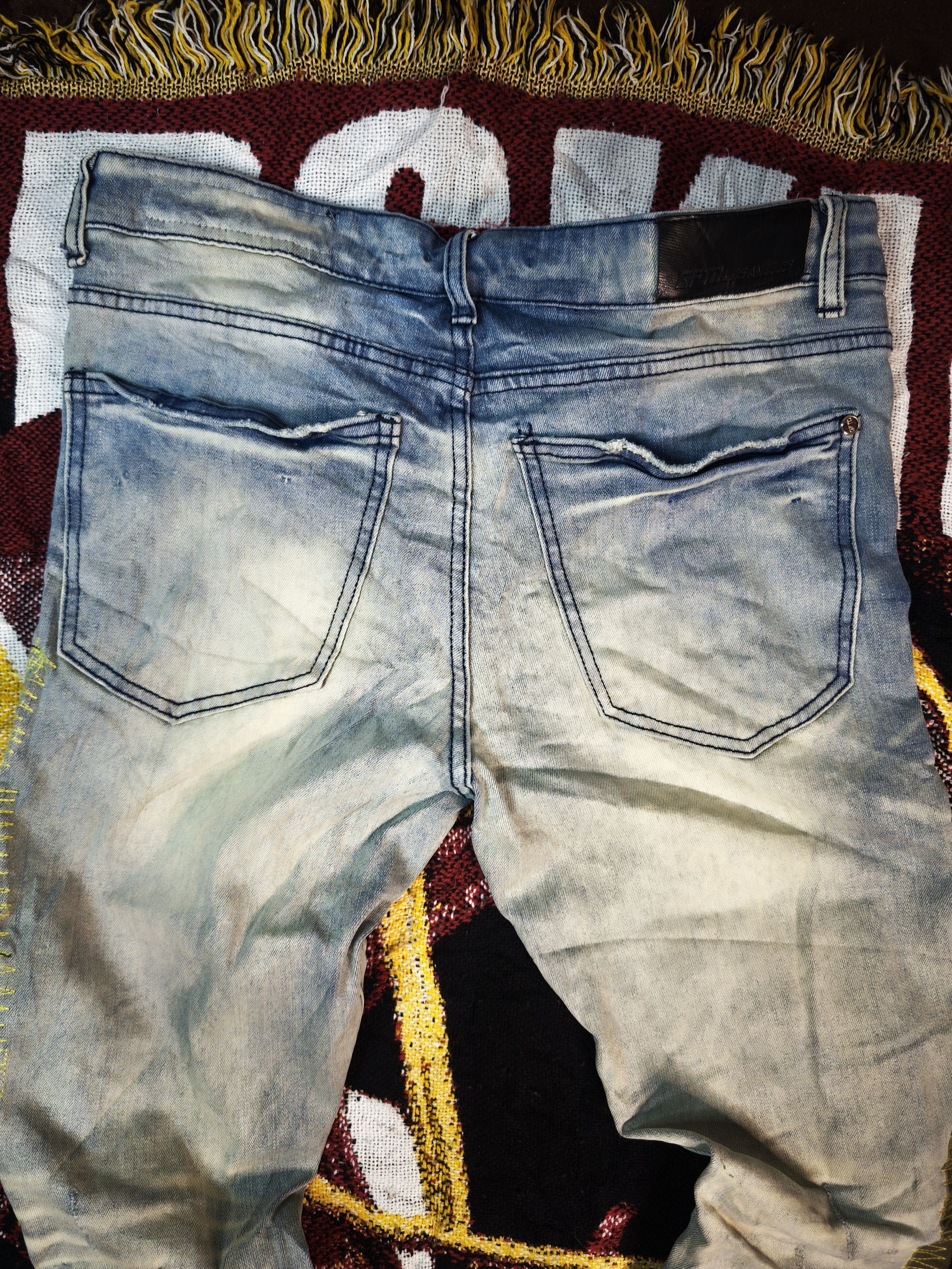 Designer × Punk and Yo GFTD Los Angeles x Army Slim-fit Jeans Size US 32 / EU 48 - 9 Thumbnail