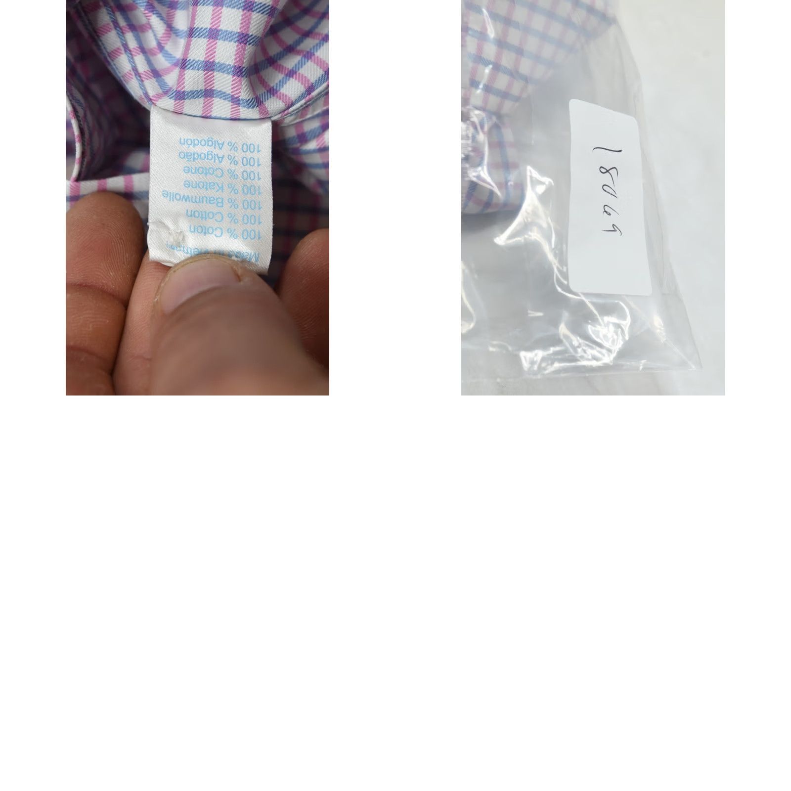 Pinko Twillory Shirt Pink Plaid Long Sleeve Cotton Button-Up Dress Shirt Mens 15.5 15.5in Slim Batched Collar Spread Barrel Cuff Size US M / EU 48-50 / 2 - 9 Thumbnail