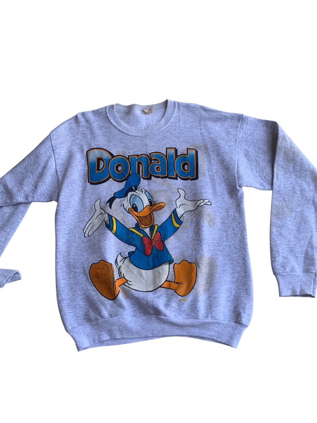 Velva Sheen Vtg Donald Duck Sweatshirt Made in USA 90s Cartoon Disney Size US L / EU 52-54 / 3 - 1 Thumbnail