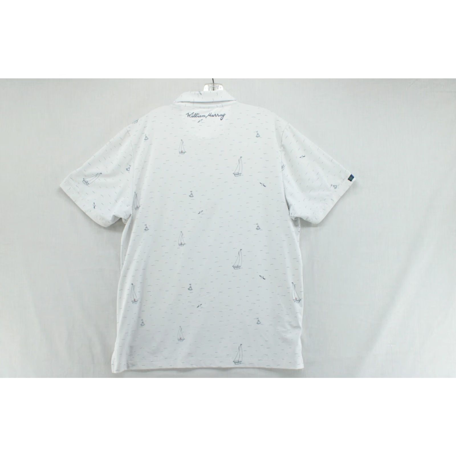 Vintage William Murray Golf Polo Shirt Men's L White Sail Boats Performance 4 Button Size US L / EU 52-54 / 3 - 7 Thumbnail