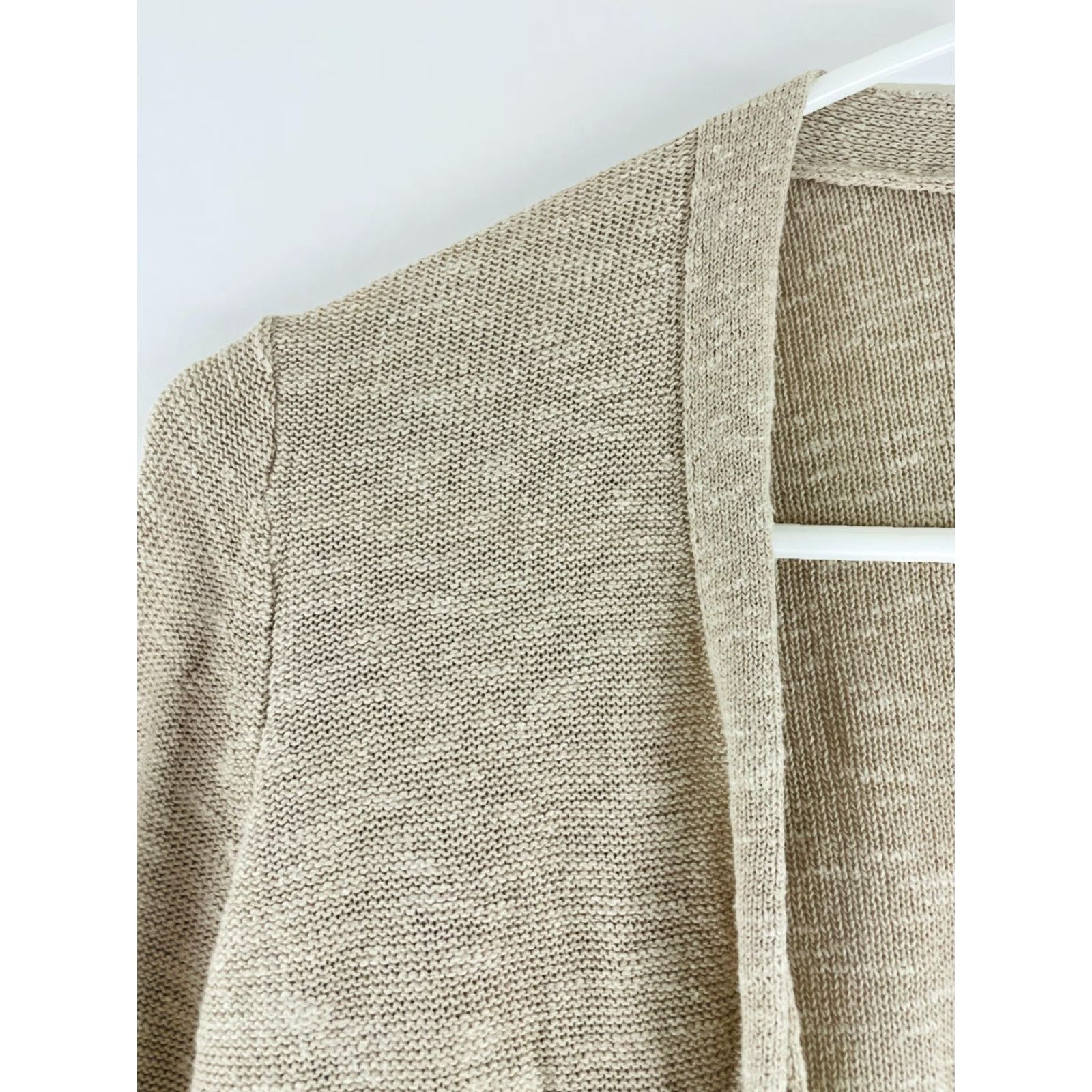 Gap Gap Cardigan Sweater Women's S Tan Open Ribbed Long Sleeve Modern Stretch Breathable Regular Size S / US 4 / IT 40 - 3 Thumbnail