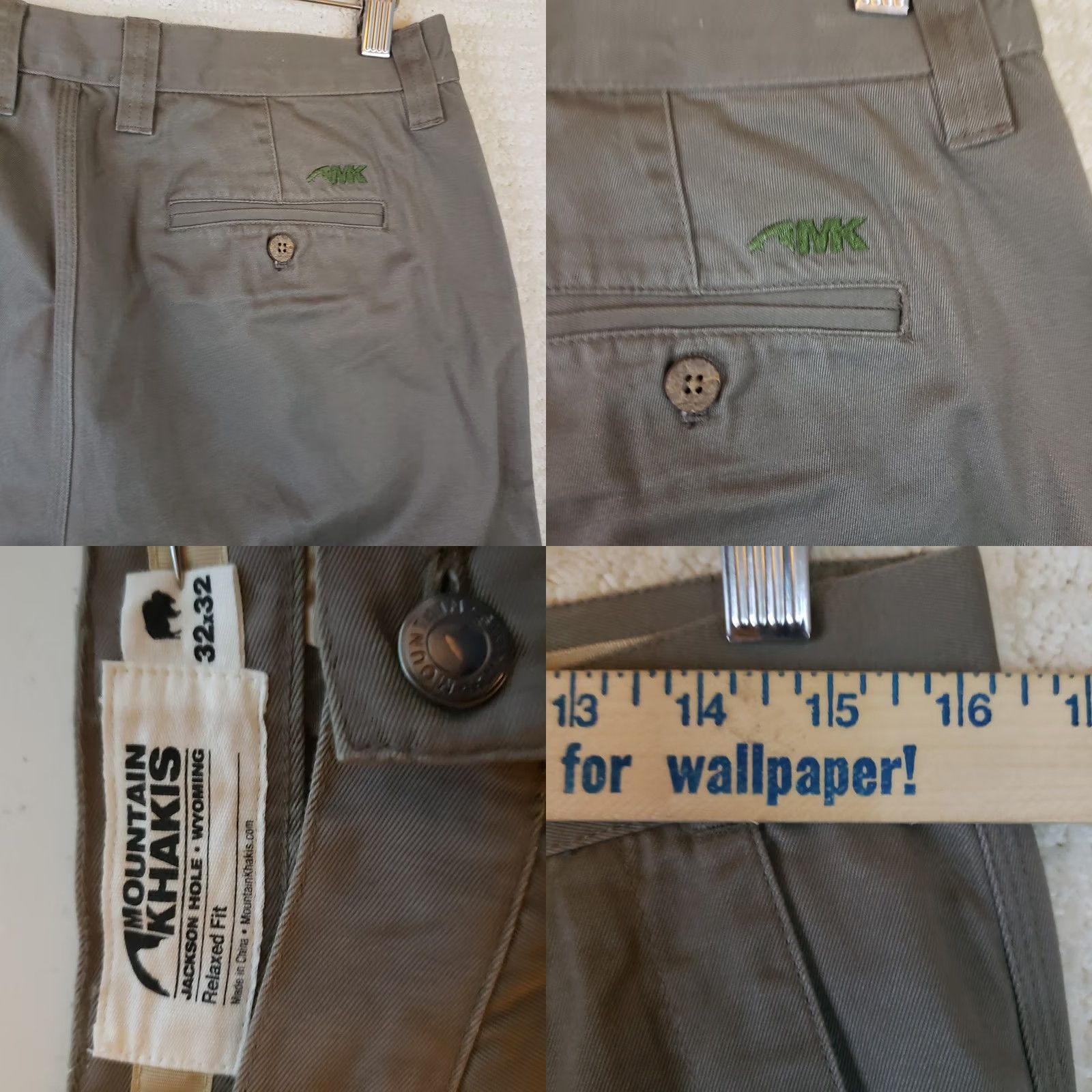 Mountain Khakis Mountain Khakis Teton Twill Pants Mens Regular 32x32 Green Khaki Chino 5-Pocket Straight Front Belt Loops Zipper Button Cotton Canvas Casual Workwear Size US 32 / EU 48 - 10 Thumbnail