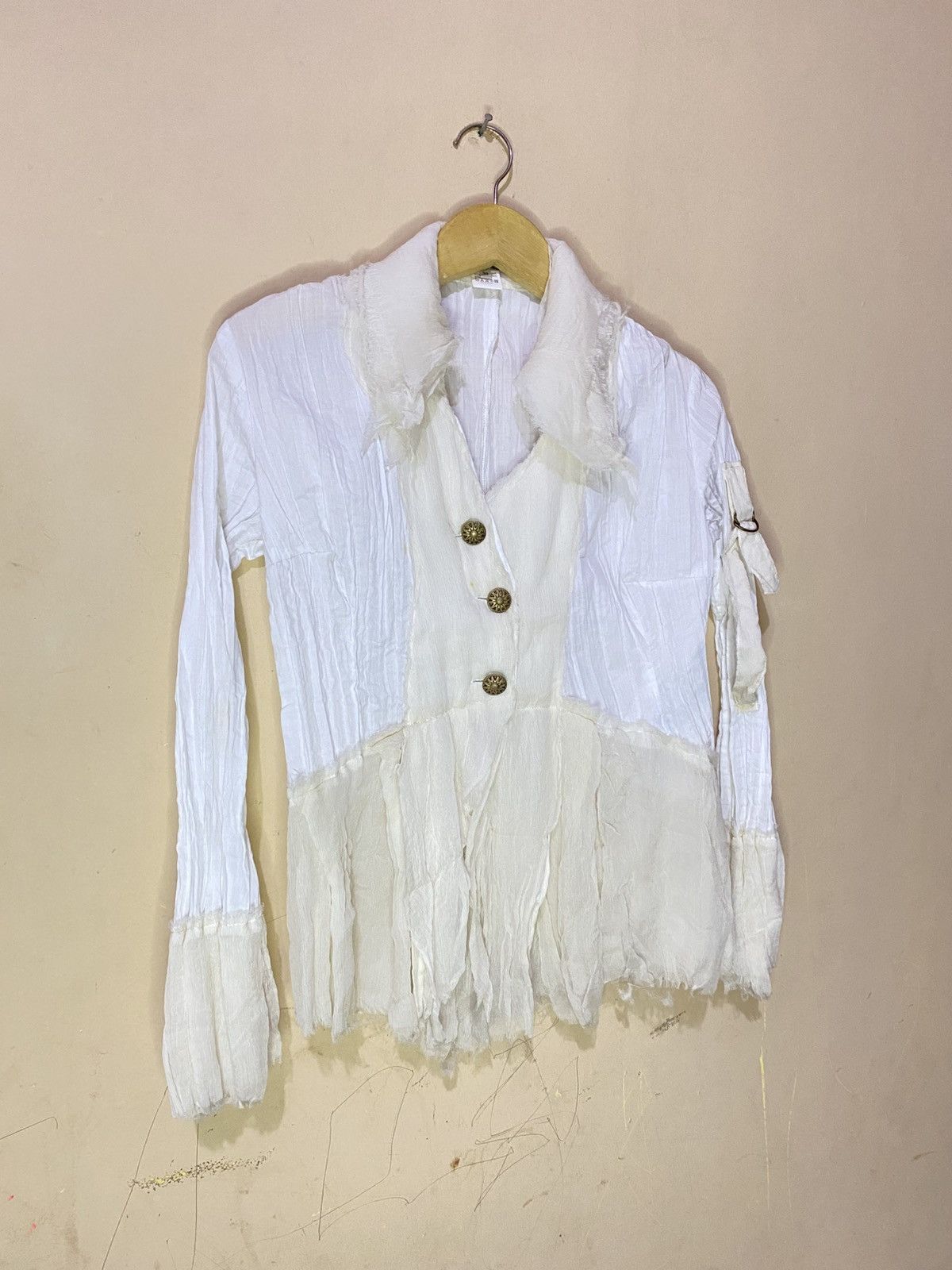 Japanese Brand 2000s Gothic Style by Tiina Laakkonen Italy Blouse Size XS / US 0-2 / IT 36-38 - 2 Thumbnail