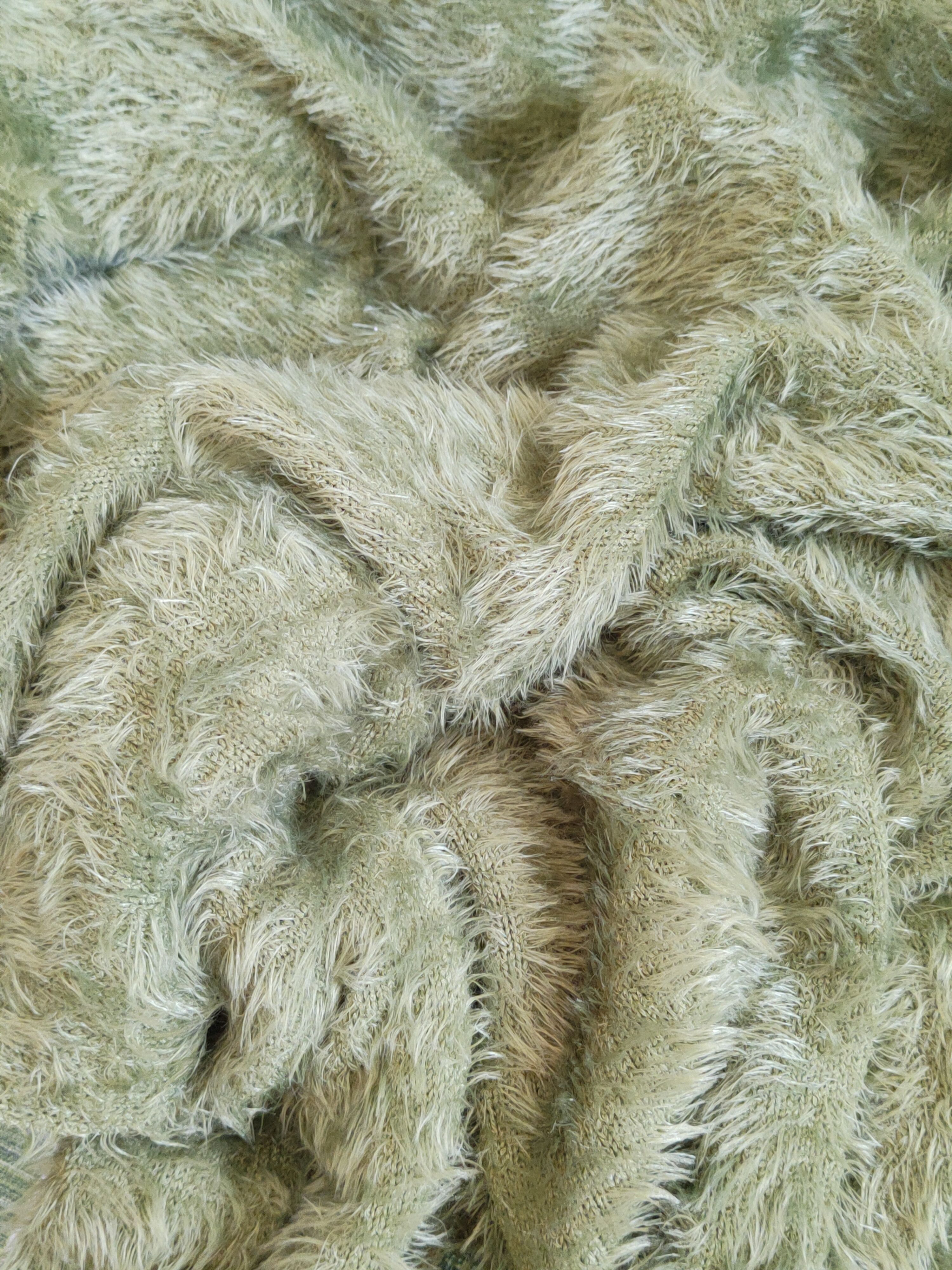 Homespun Knitwear Carina Green Shag Shaggy Fur Mohair Knitwear #S1688 Size S / US 4 / IT 40 - 10 Thumbnail