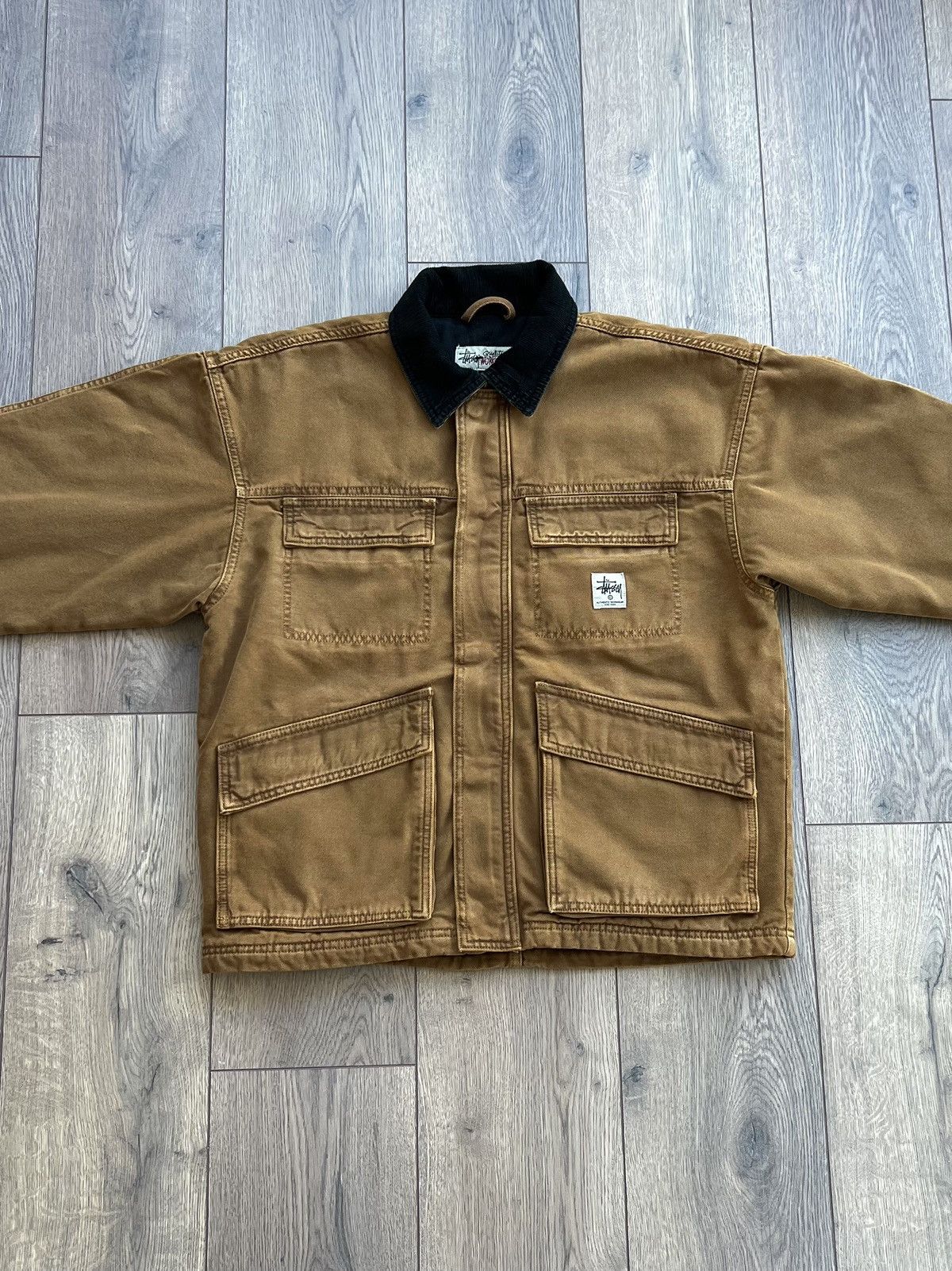 Stussy Stussy Washed Canvas Shop Jacket Bronze Medium Size US M / EU 48-50 / 2 - 3 Thumbnail
