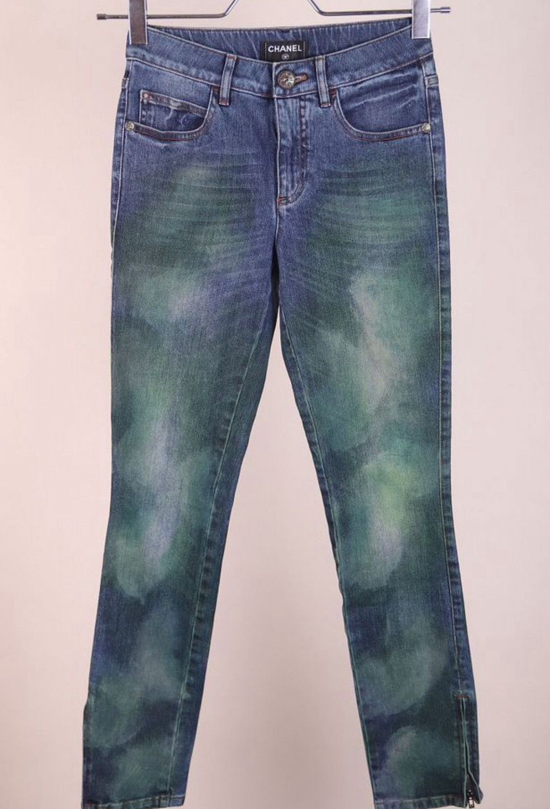 Chanel Chanel Graffiti Trash Painted Effect Denim Jeans Size 25" / US 0 / IT 36 - 1 Thumbnail