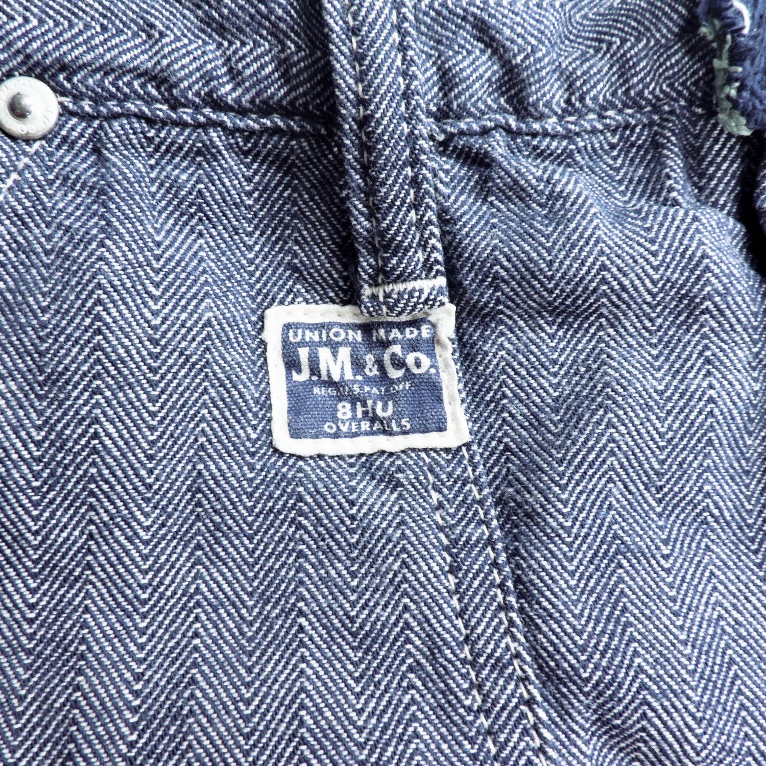 The Real McCoy's 8HU LOT 724 DOUBLE KNEE HERRINGBONE LIGHT CHAMBRAY TROUSERS Size US 32 / EU 48 - 3 Thumbnail