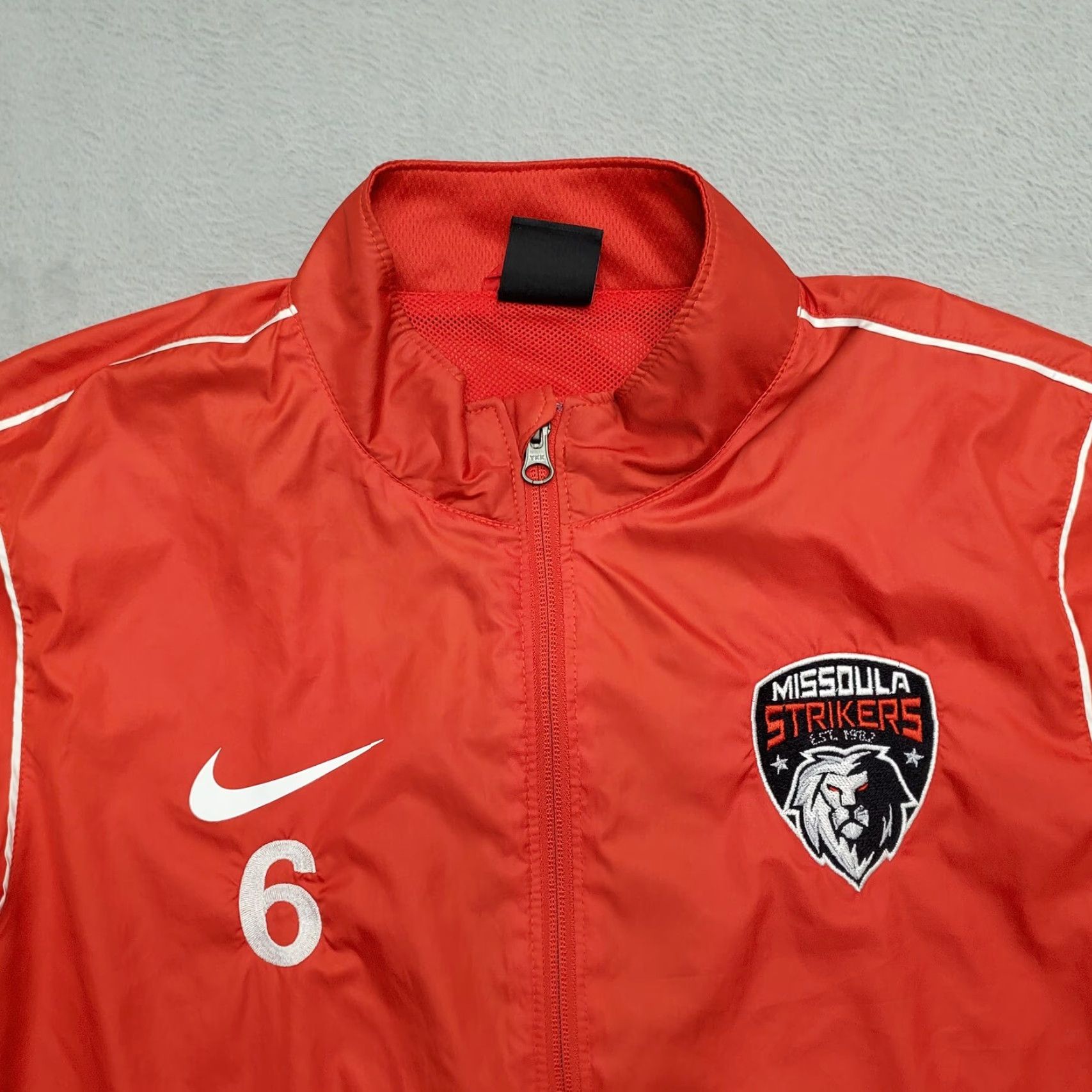 Nike VINTAGE Nike Jacket Mens M Red Missoula Strikers Full Zip Wind Breaker Soccer Track Size US M / EU 48-50 / 2 - 3 Thumbnail