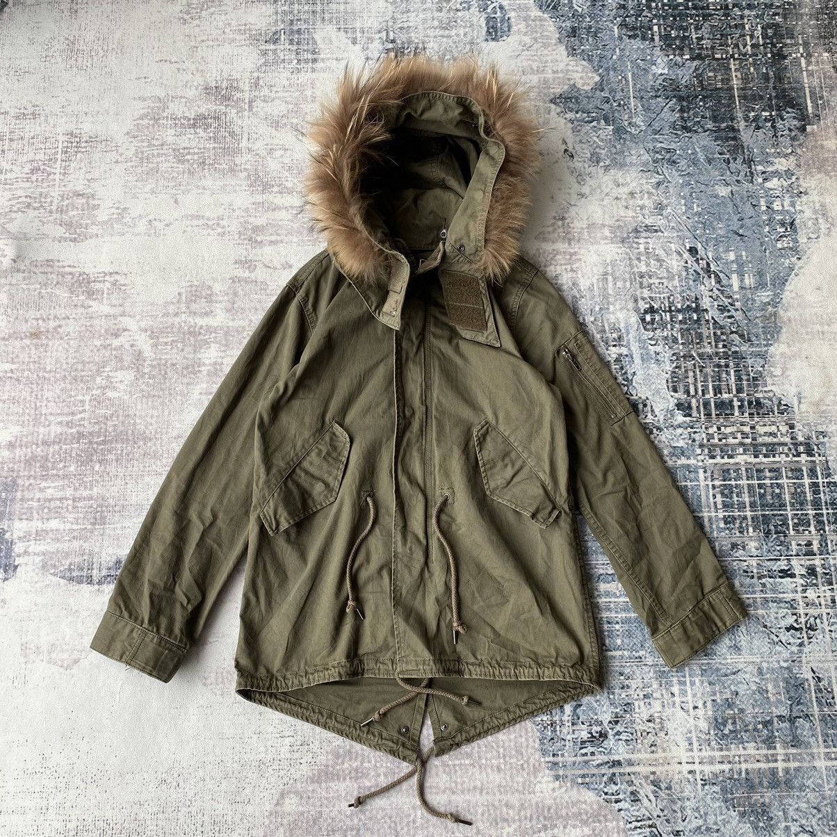 If Six Was Nine × Le Grande Bleu (L.G.B.) × Takeo Kikuchi Takeo Kikuchi Raccoon Fur Parka Jacket Size US M / EU 48-50 / 2 - 2 Thumbnail