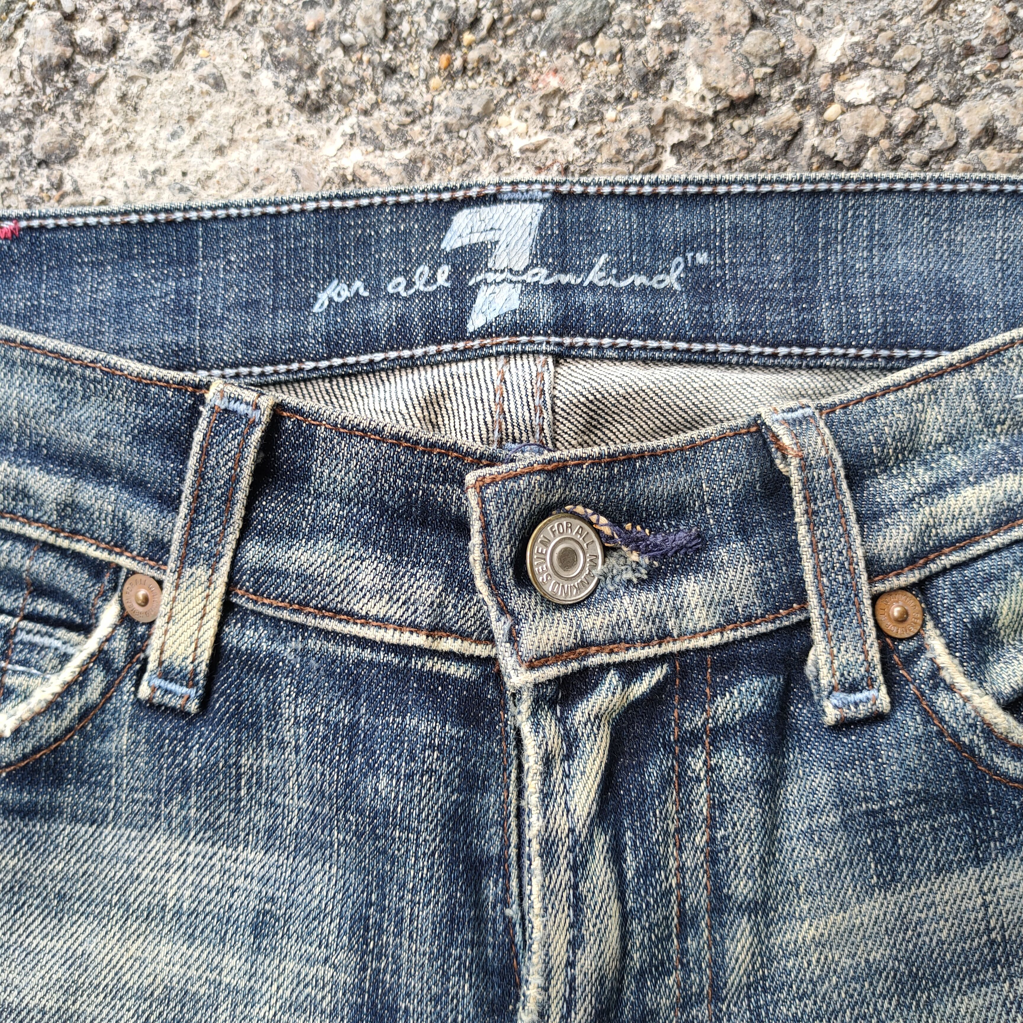 7 For All Mankind BOOTCUT 7 FOR ALL RIPPED FADED JEANS DENIM PANTS Size US 26 / EU 42 - 4 Thumbnail