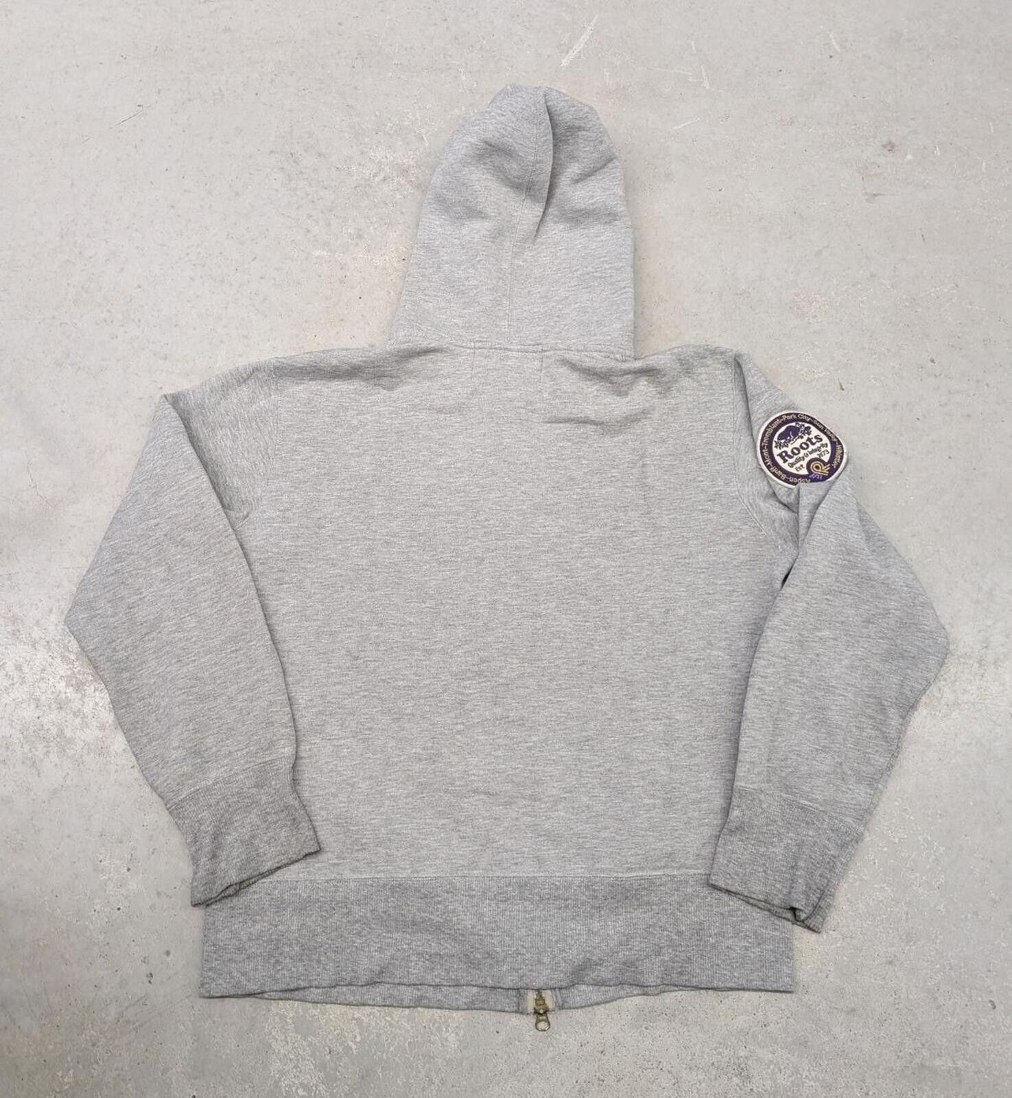 Roots Vintage 90s Banff Canada Ski Club Full Zip Gray Hoodie Size US M / EU 48-50 / 2 - 2 Thumbnail