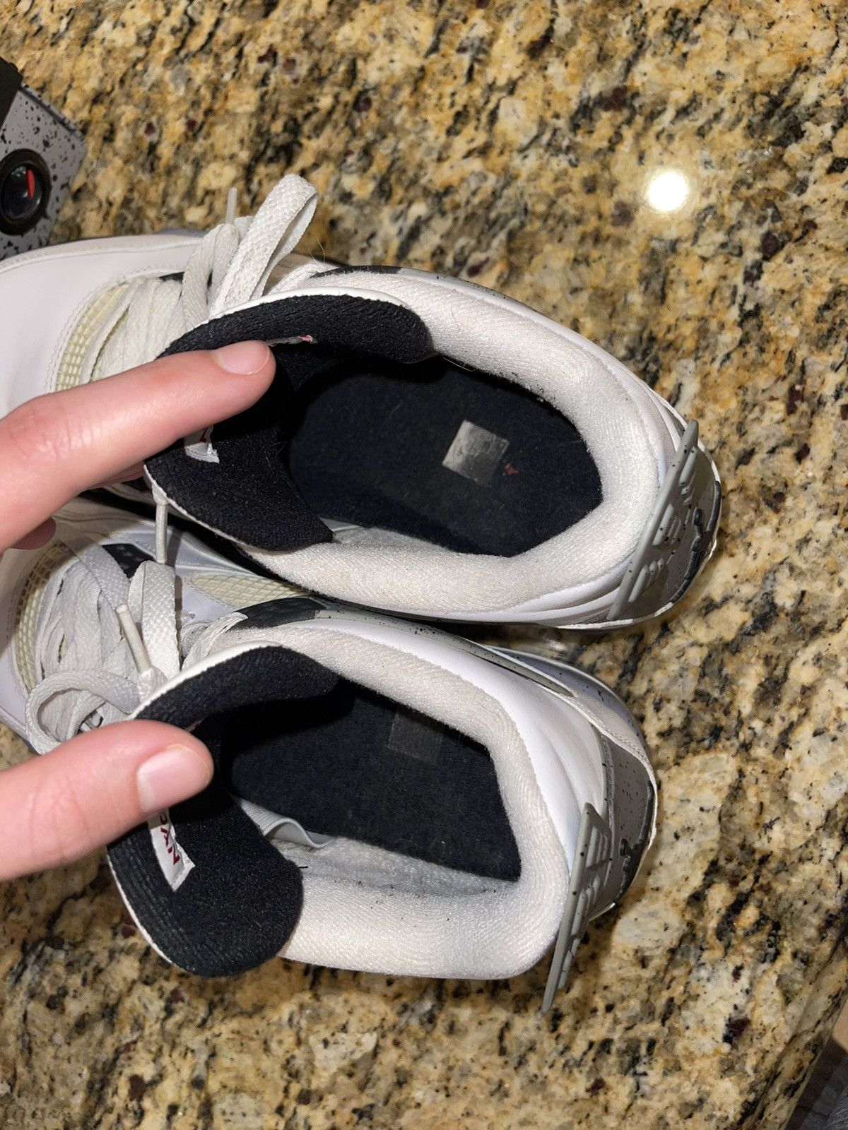 Jordan Brand AIR JORDAN 4 RETRO - White/Black-Cement Grey (2012 Release) Size US 10.5 / EU 43-44 - 8 Thumbnail