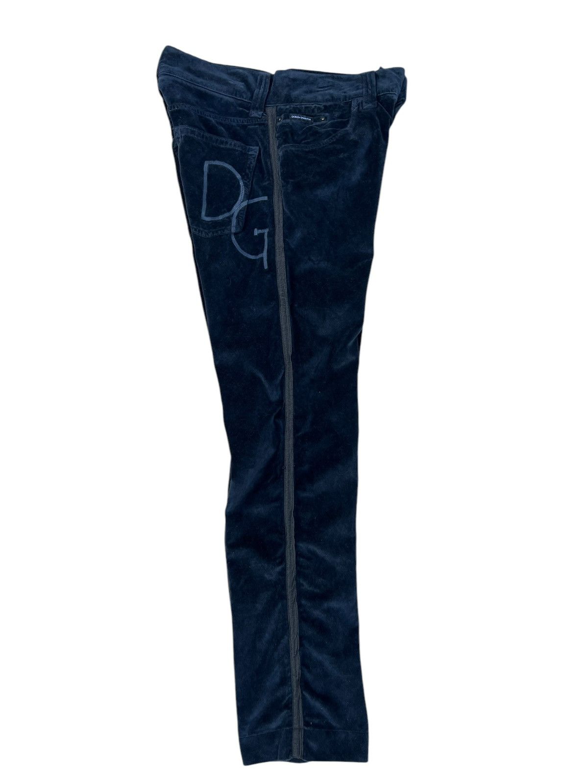 Dolce & Gabbana Dolce & Gabbana Italy Side Striped Velvet Trouser Pant Size US 30 / EU 46 - 16 Thumbnail