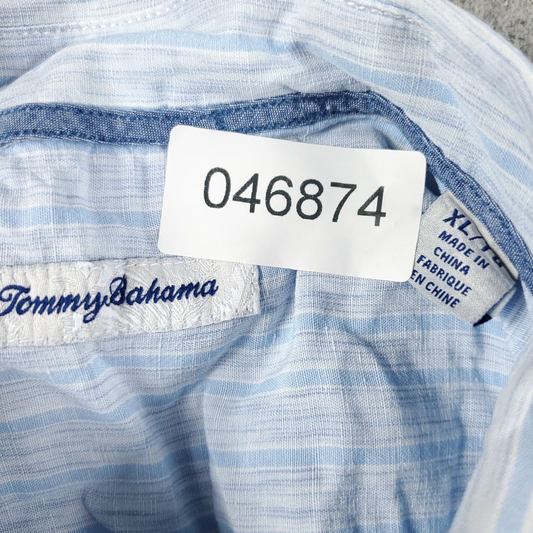 Tommy Bahama Tommy Bahama Hawaiian Shirt Mens XL Blue Linen Button-Up Short Sleeve Tropical Size US XL / EU 56 / 4 - 7 Thumbnail