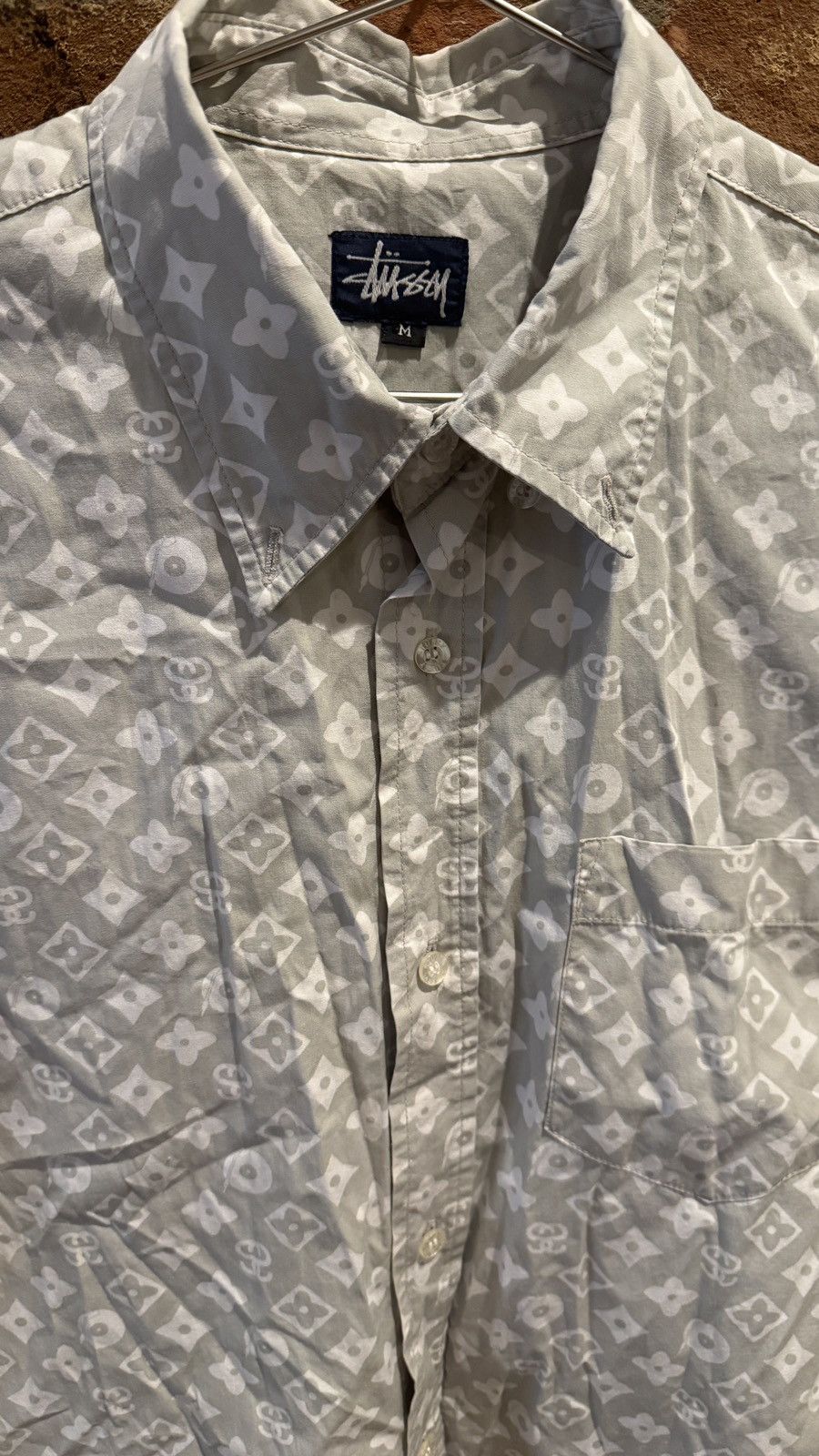 Stussy Vintage Stüssy Monogram Shirt Sz Medium 90s Very Rare Size US M / EU 48-50 / 2 - 2 Thumbnail
