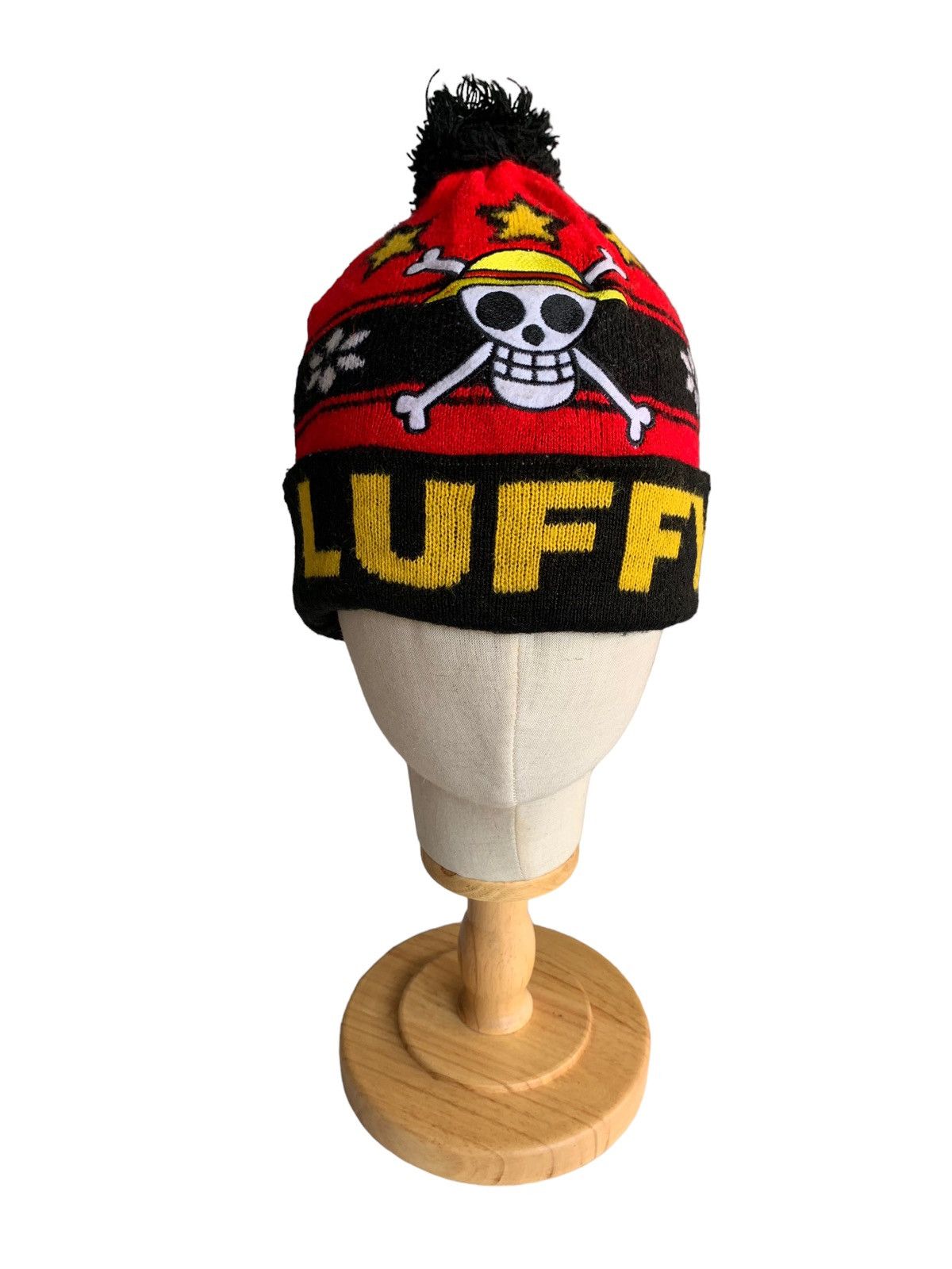 Anime × Japanese Brand Vintage One Piece Monkey D Luffy Beanie Hats Small Size Size ONE SIZE - 4 Thumbnail
